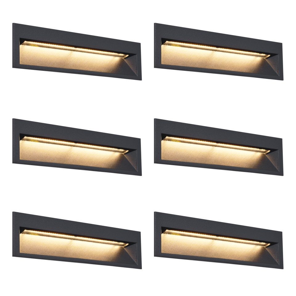 Qazqa LED Einbaustrahler 109048, LED fest integriert, Extra-Warmweiß, QAZQA Außen Einbau­leuchte, integrated, Schwarz, Aluminium, Modern