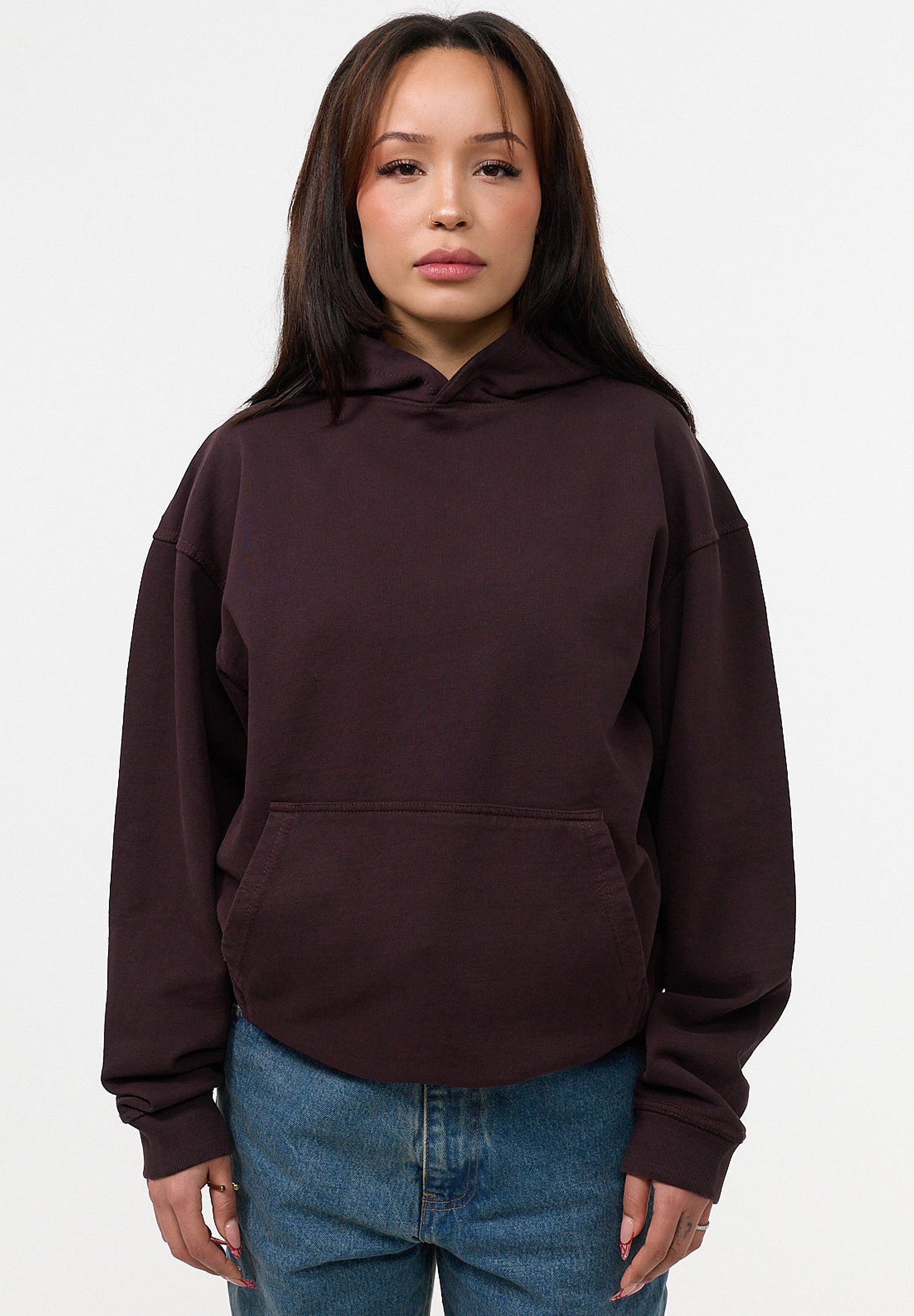 DAILY COTTON Hoodie DCOLM Damen Heavy Oversize Blank Kapuzenpullover Sweats günstig online kaufen