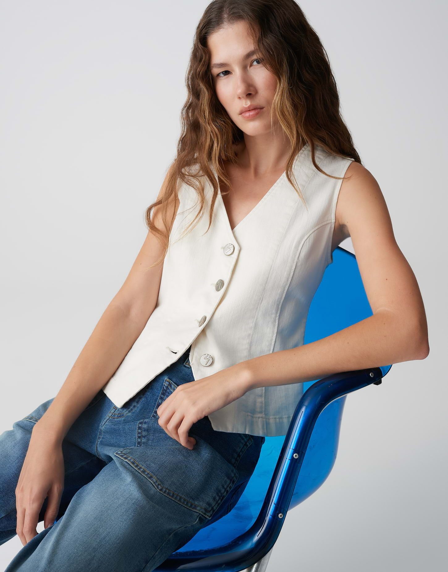 OPUS Anzugweste WILYA Slim mit Stretch-Anteil