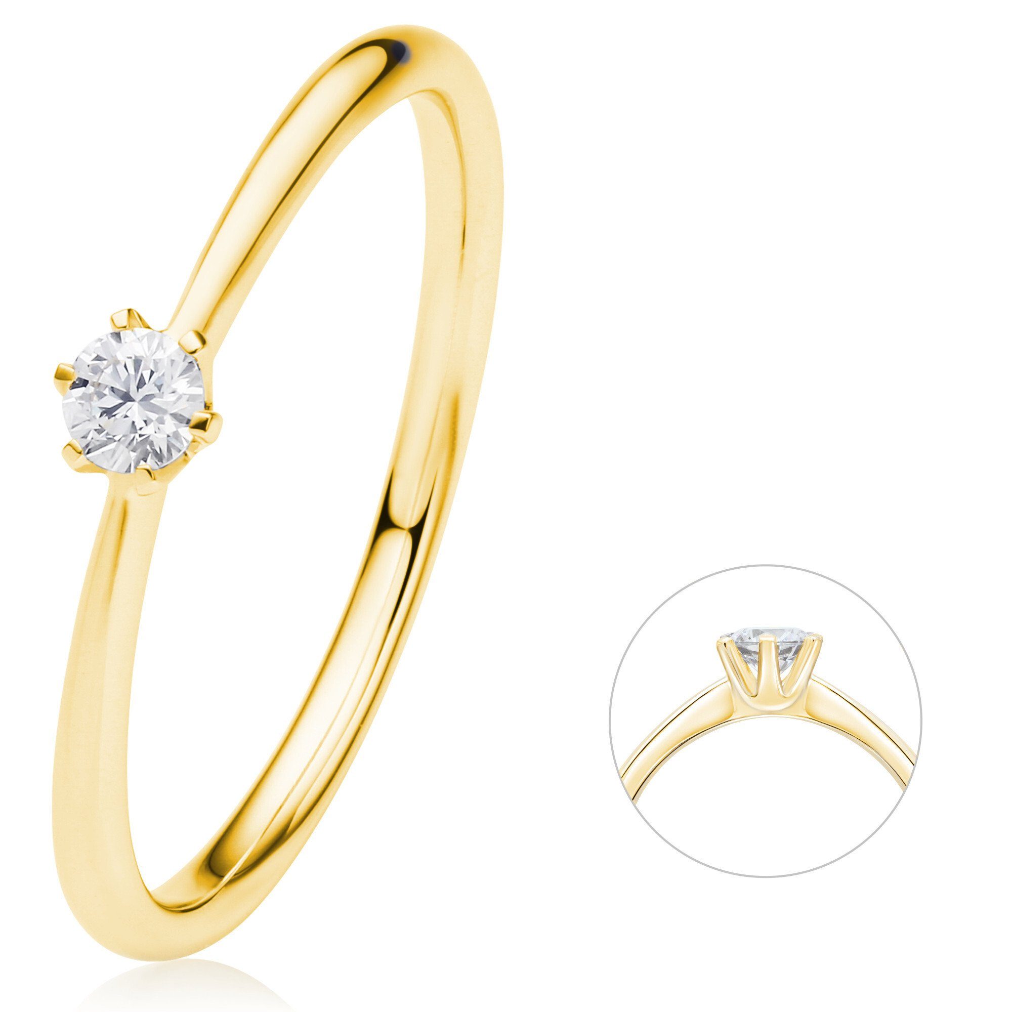 ONE ELEMENT Diamantring 0.1 ct Diamant günstig online kaufen