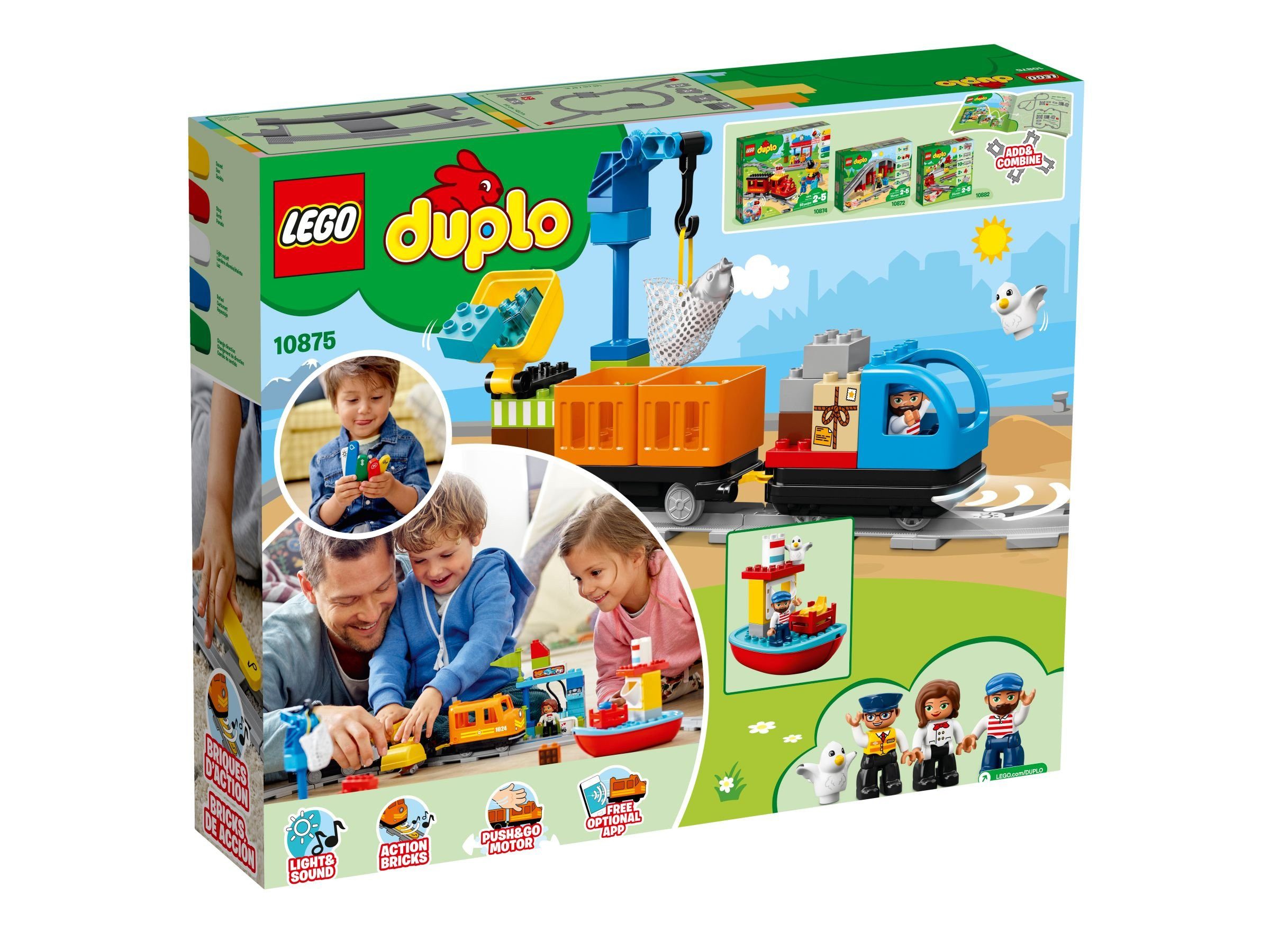 LEGO® LEGO® DUPLO® 10875 Güterzug Konstruktionsspielsteine, (105 St)