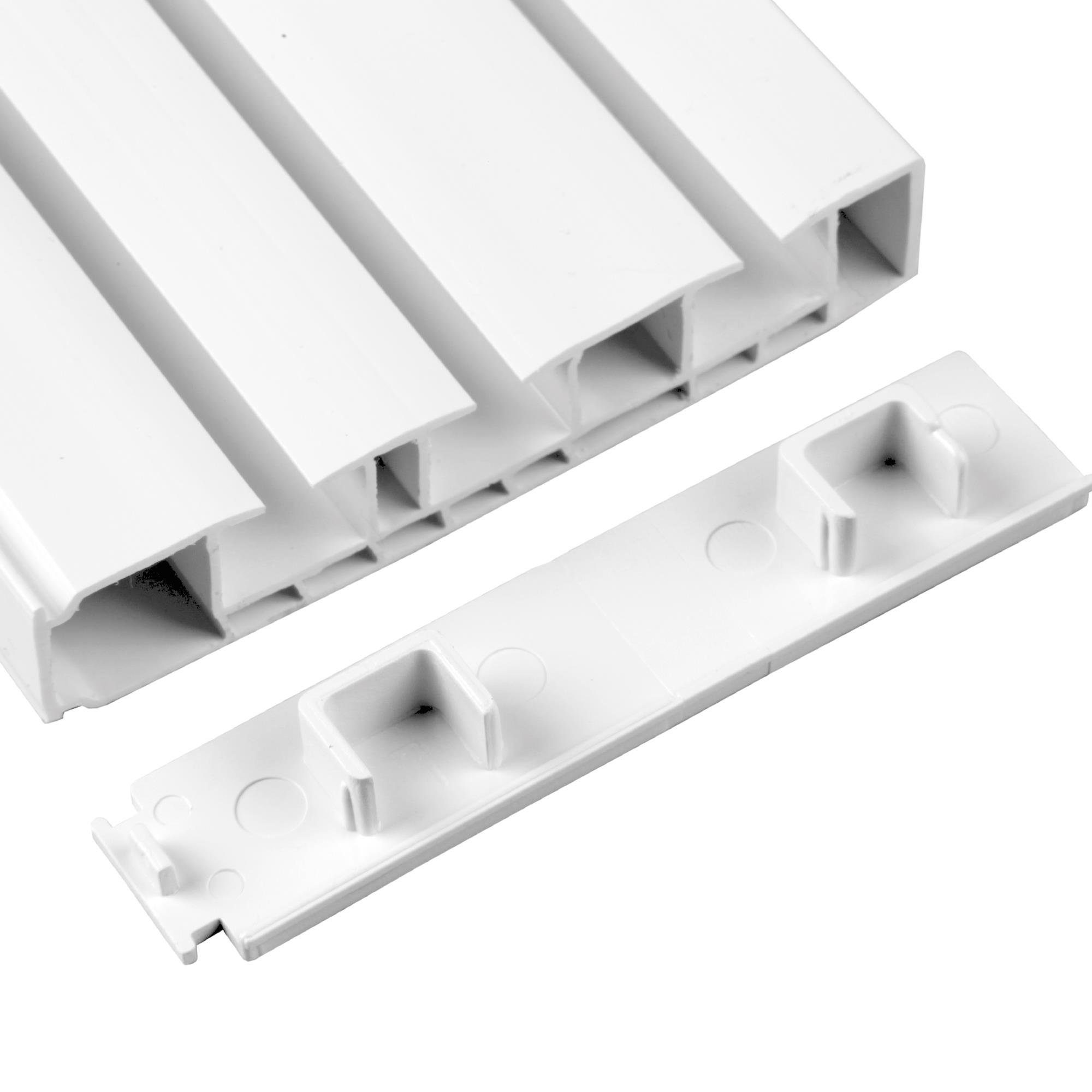 Bestlivings Gardinenstange, 3-läufig, geklemmt, Kunststoff, Seitendeckel (2 günstig online kaufen