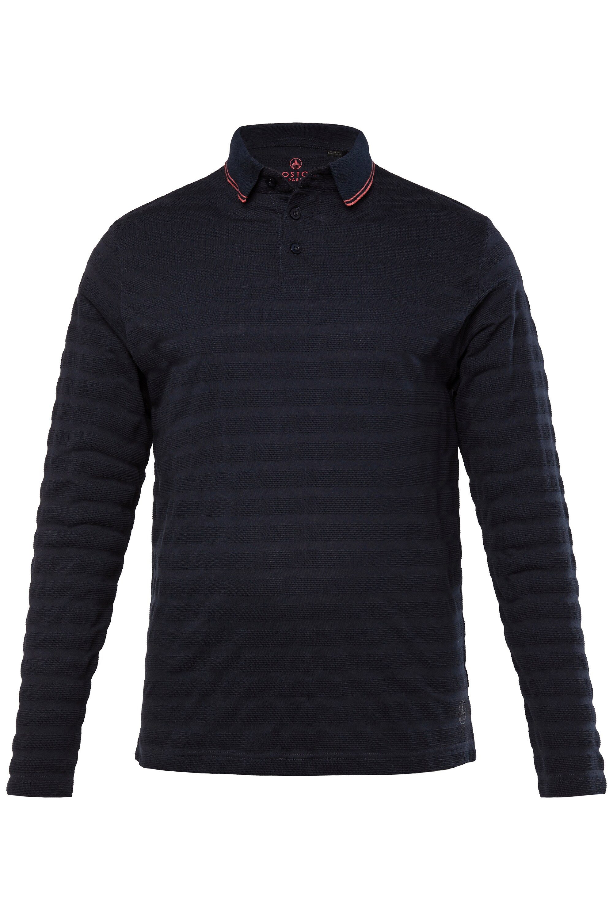 Boston Park Poloshirt Poloshirt Langarm Strukturjersey günstig online kaufen