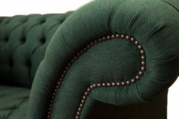 JVmoebel Chesterfield-Sessel, Sessel Chesterfield Wohnzimmer Klassisch Design Couch Textil