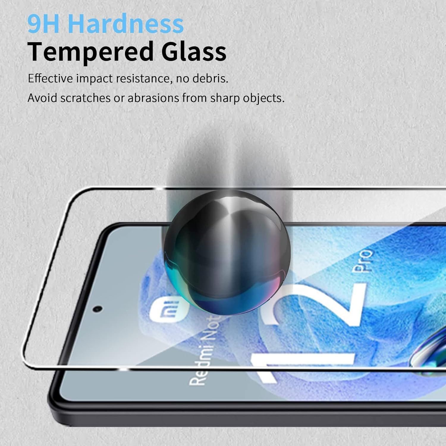 CLM-Tech Displayschutzglas 2x Schutzfolie für Xiaomi Redmi Note 12 Pro 5G - Panzerfolie für Xiaomi Redmi Note 12 Pro 5G, Xiaomi Redmi Note 12 Pro 5G Panzerglas  – Bild 4 von 5