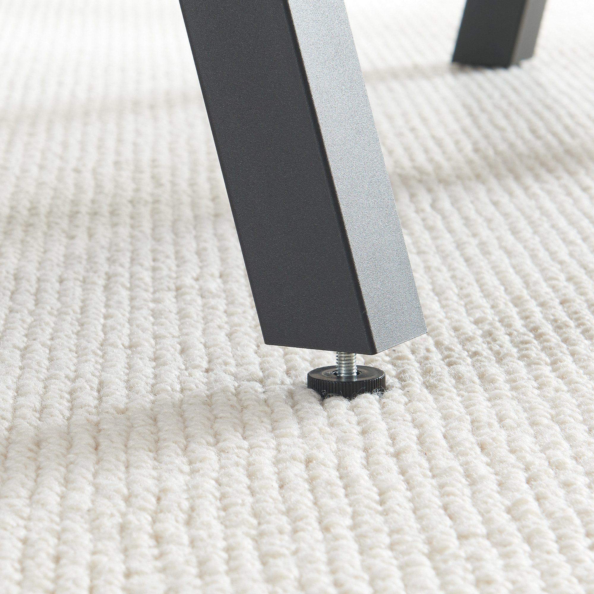 en.casa Tischgestell (2-St., 2er Set), »Mariager« Stahl 42 x 40 cm Schwarz