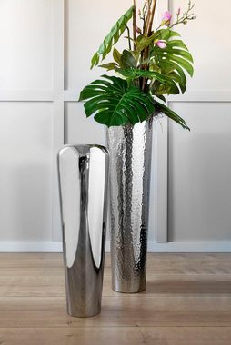 Fink Dekovase TUTZI (1 St), Vase aus Metall, vernickelt, Bodenvase