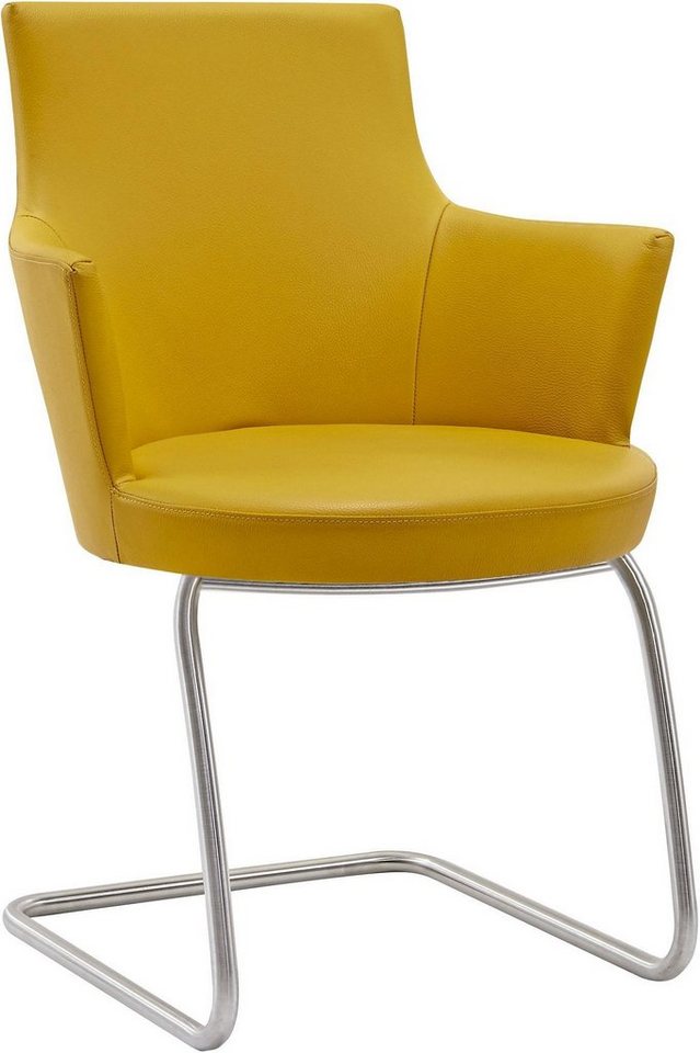 VENJAKOB Freischwinger mit Armlehnen »picasa Marta«, mit Lederbezug