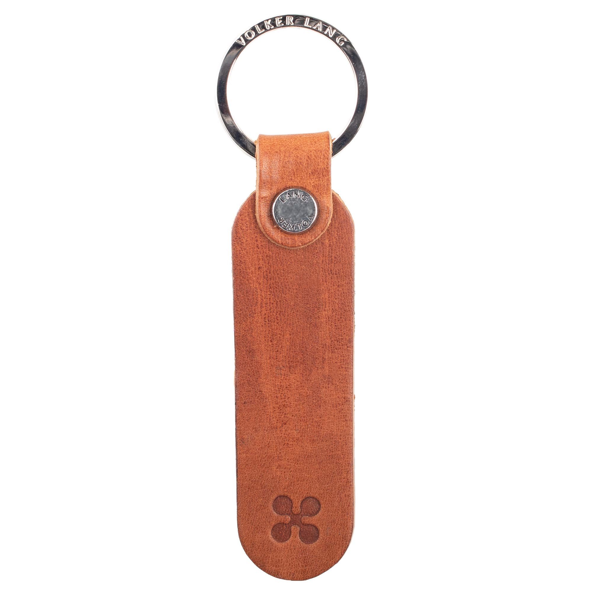 VOLKER LANG Брелки CYCLE Schlüsselring, SR25 - Oberfläche: Sattelleder - Farbe: cognac