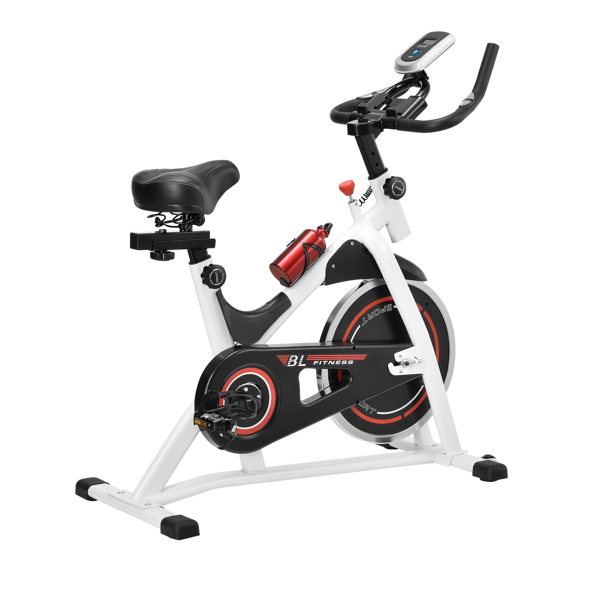 in.tec Sitz-Heimtrainer, Fittnes Fahrrad Trimmrad mit LCD-Display