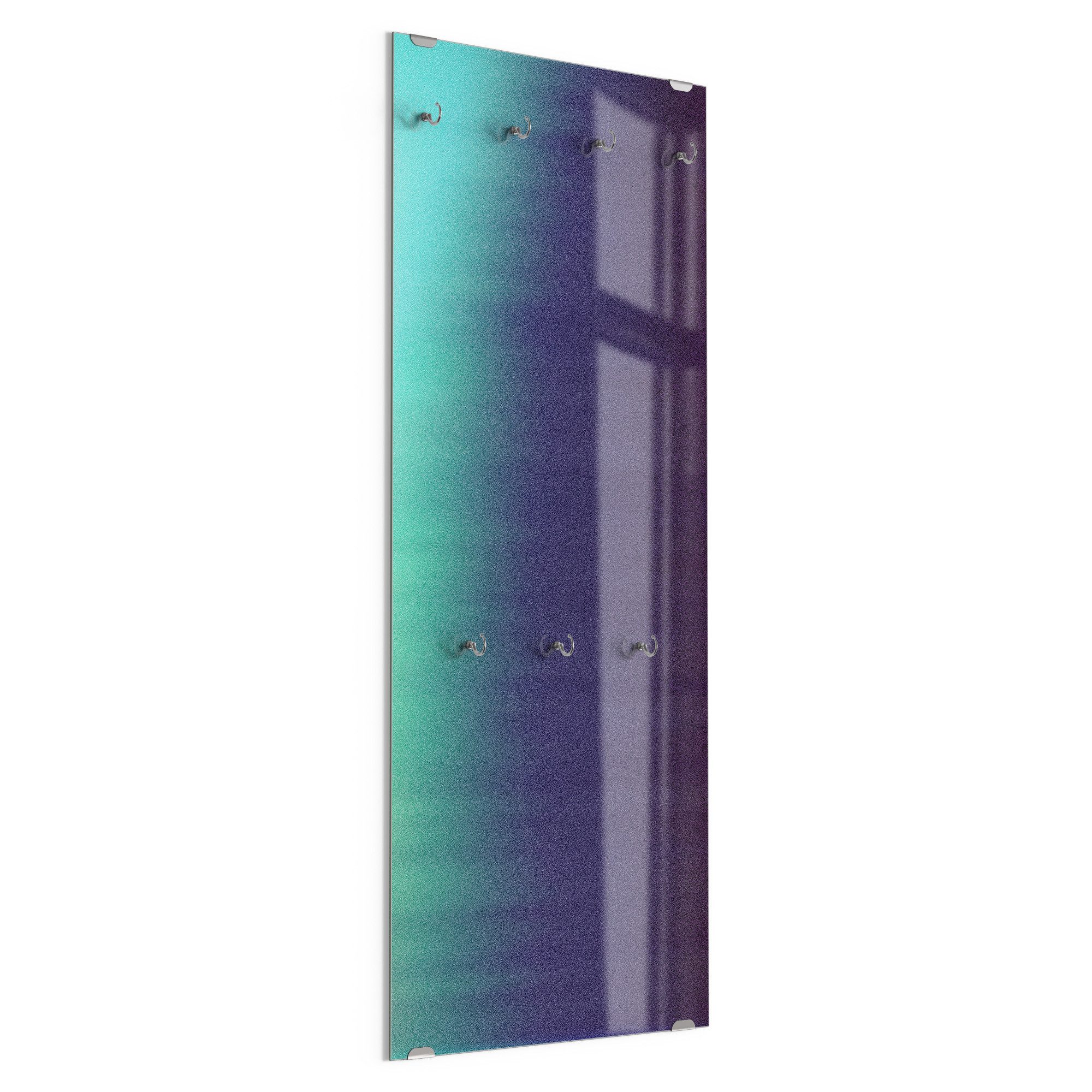 DEQORI Kleiderhaken 'Neonstruktur mit Körnung', Glas Garderobe hängend Flur Jackenhalter modern Wandgarderobe Haken