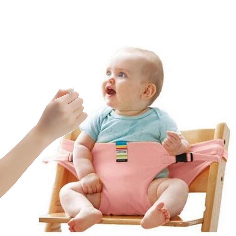 Jormftte Tragbarer Sicherheitsgurt für Hochstuhl,für Rosa Baby Hochstuhl-Gurt Stuhl-Sitzgurt