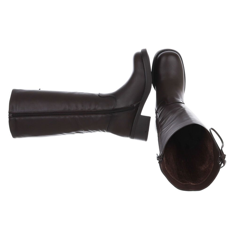 Ital-Design Modische Damen-Stiefel mit Blockabsatz und seitlichen Details S günstig online kaufen