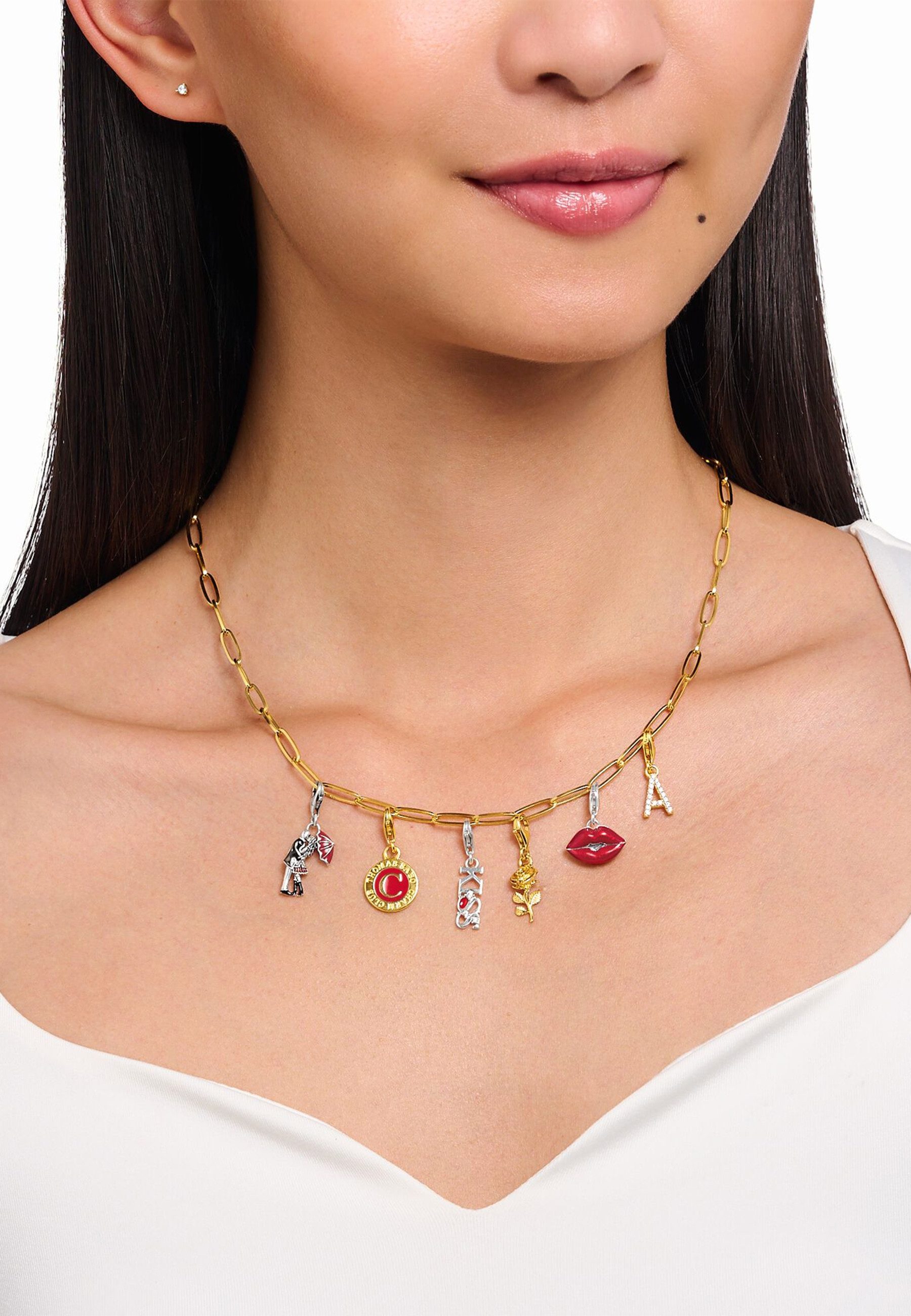 THOMAS SABO Kette mit Anhänger Charm-An...