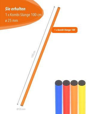 Superhund Agility-Slalom Stange 100 cm ø 25 mm Farbe Orange, Kunststoff