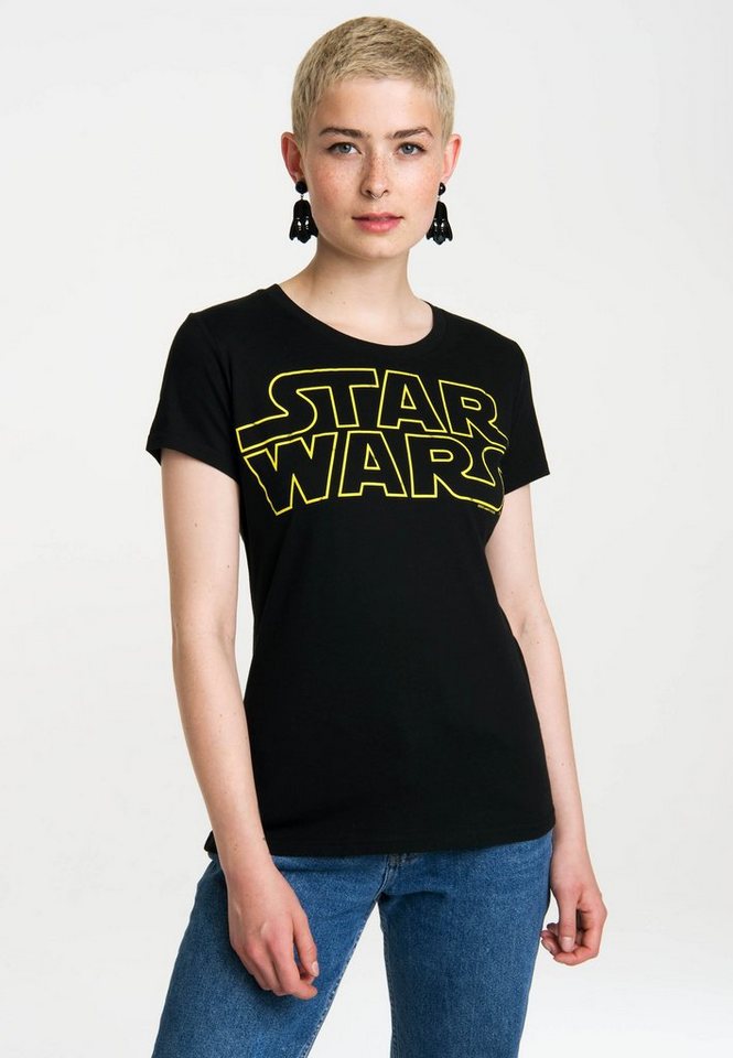Wars T-Shirt Sterne Krieg Wäschen mit vielen der nach Frontprint, - coolem LOGOSHIRT Absolut Star auch formstabil