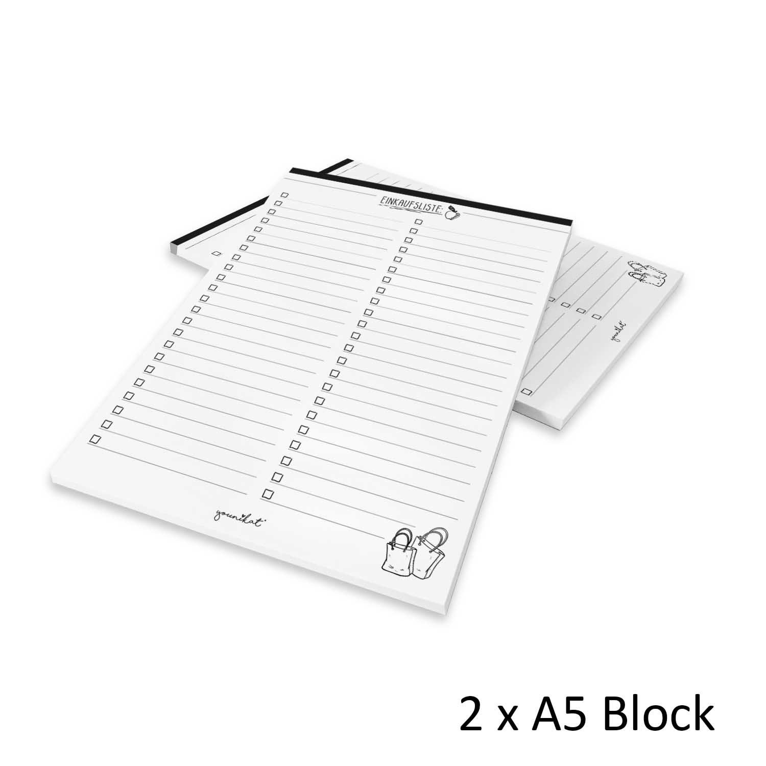 younikat Notizblock Einkaufslisten DIN A4 - A6