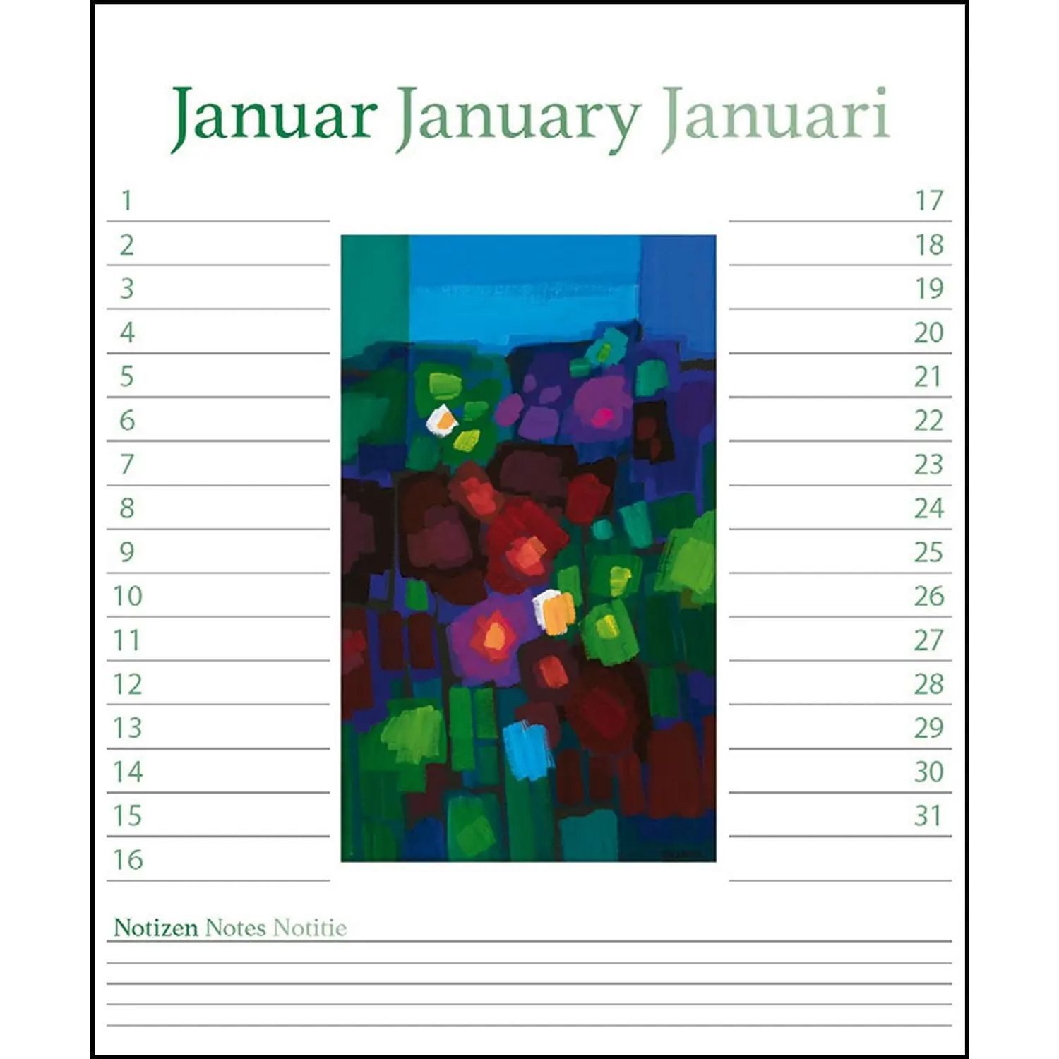 NEUMANN Geburtstagskalender Ton Schulten Flowers Birthday Calendar