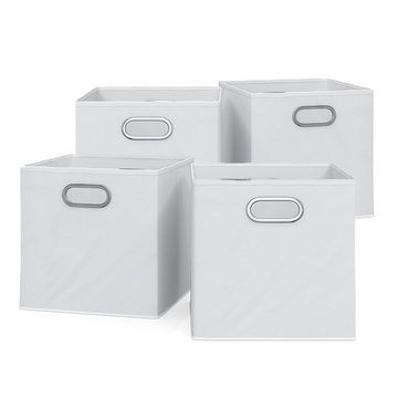 Vicco Faltbox Faltkiste Aufbewahrungsbox 30x30 cm Weiß 4-er Set