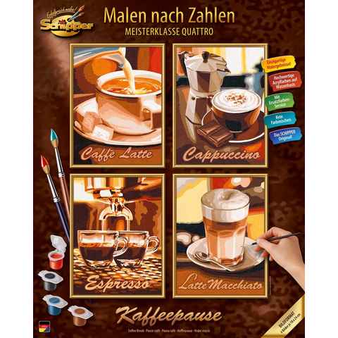 Schipper Malen nach Zahlen Meisterklasse Quattro - Kaffeepause, Made in Germany
