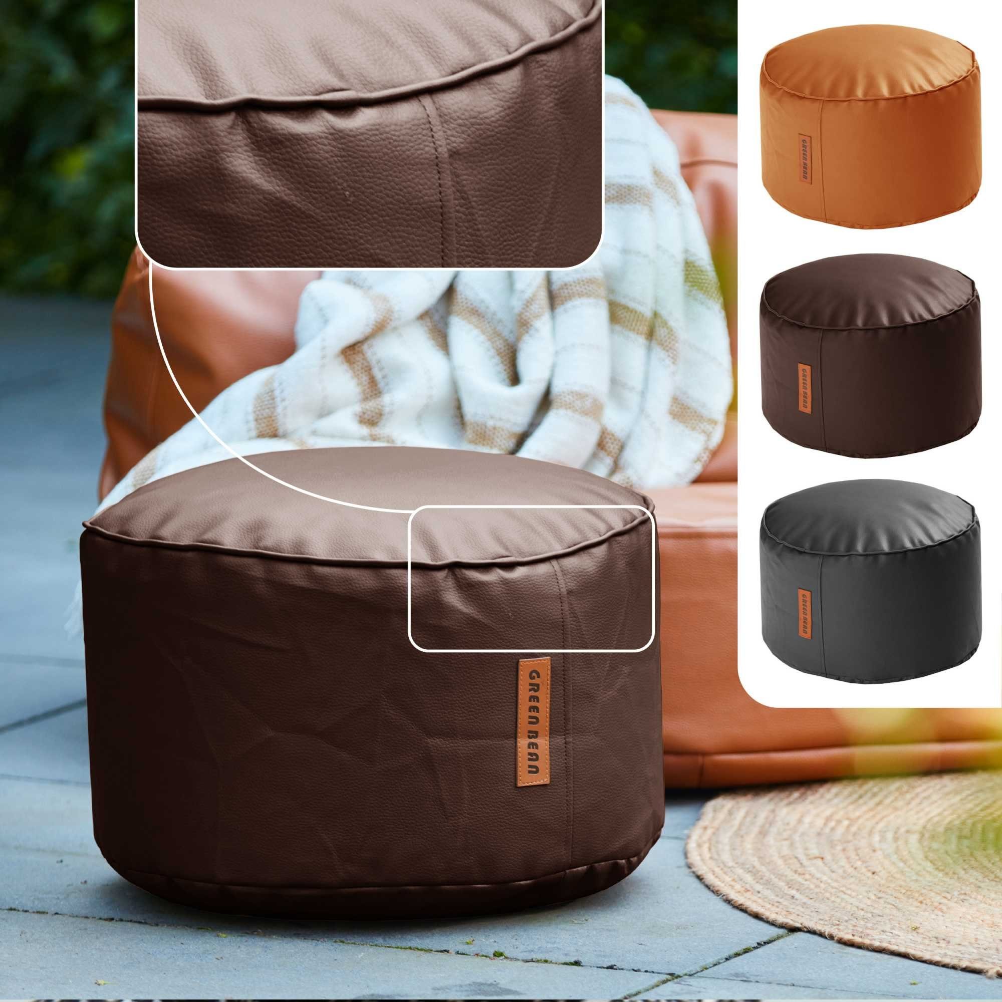 Green Bean Pouf runder Sitzpouf aus günstig online kaufen