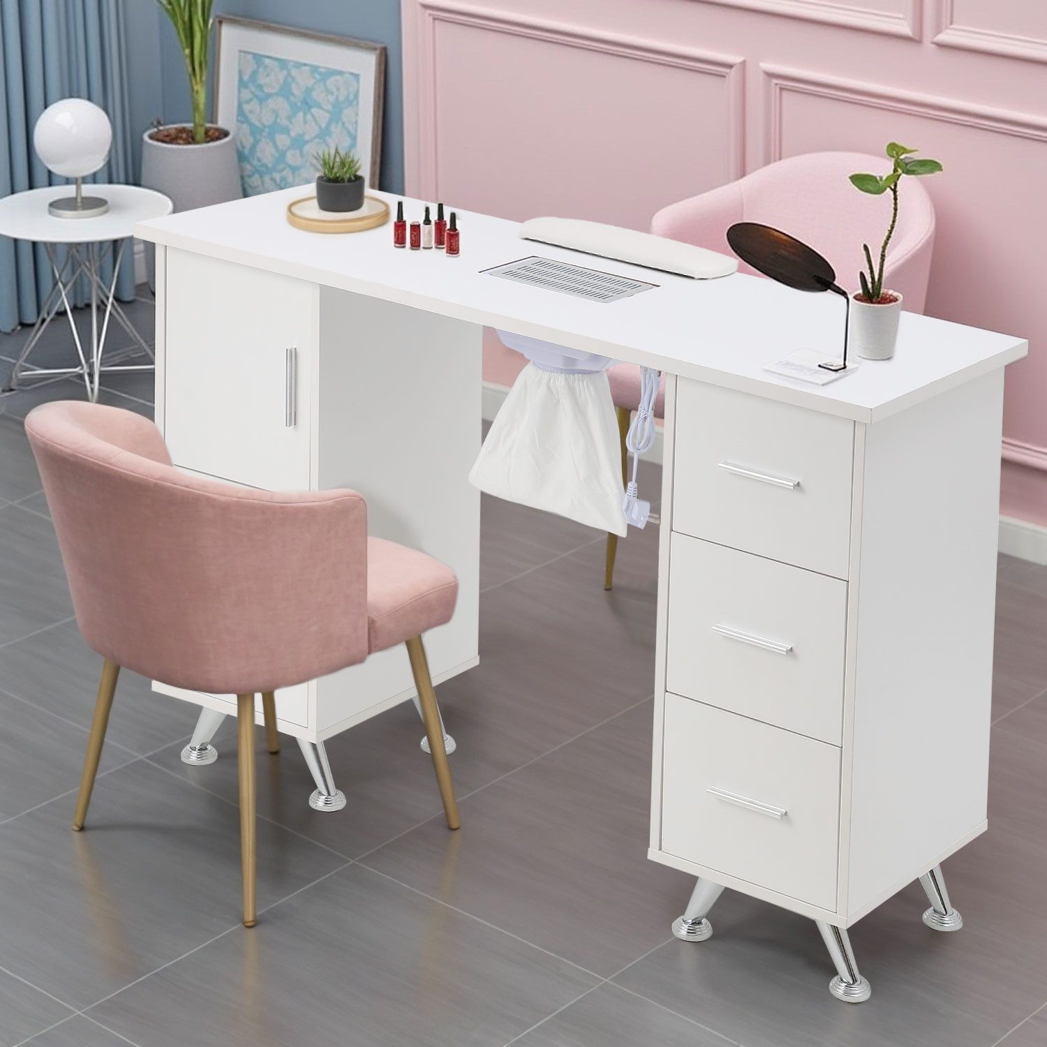 DARDVORLAG Arbeitstisch Profi Maniküretisch, Nageltisch mit Absaugung und 3 günstig online kaufen