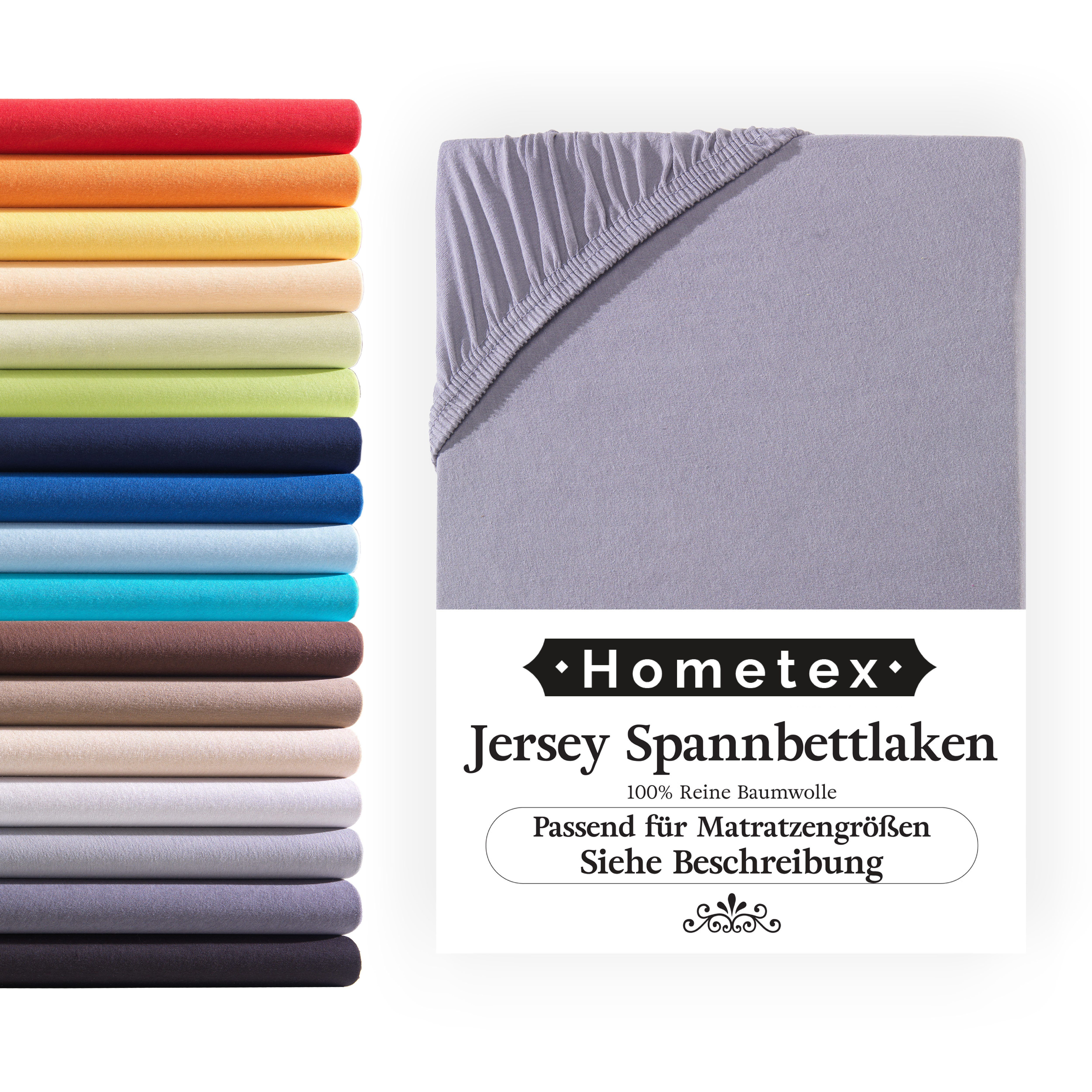 Hometex Premium Textiles Spannbettlaken Jersey-Bettlaken aus 100% Baumwolle günstig online kaufen
