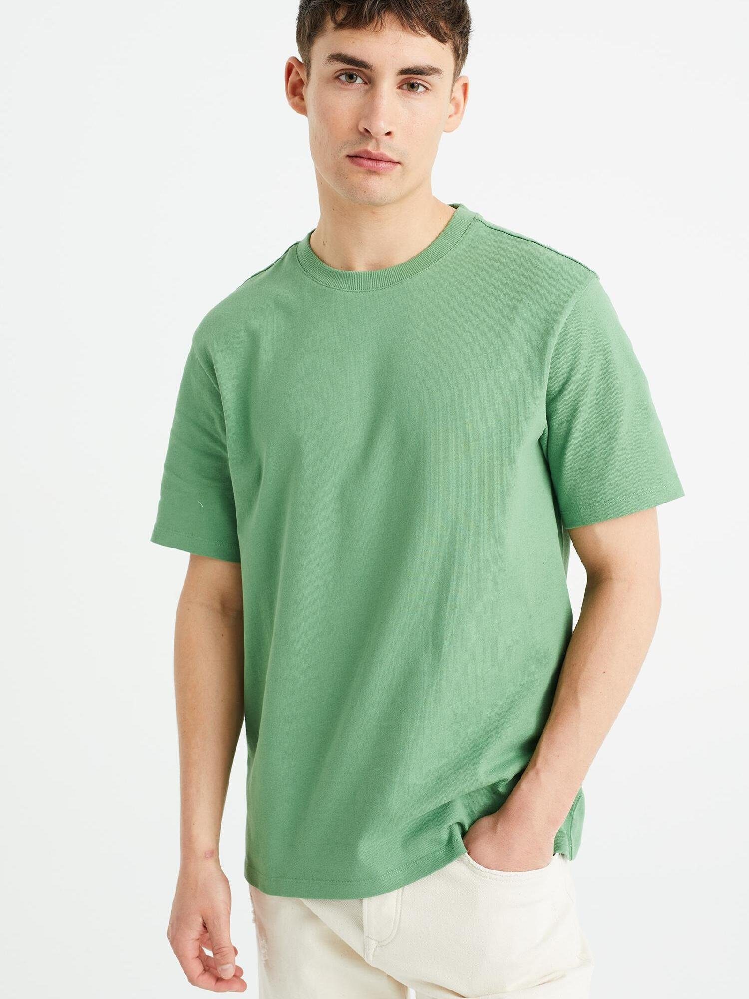 WE Fashion Grün T-Shirt (1-tlg)