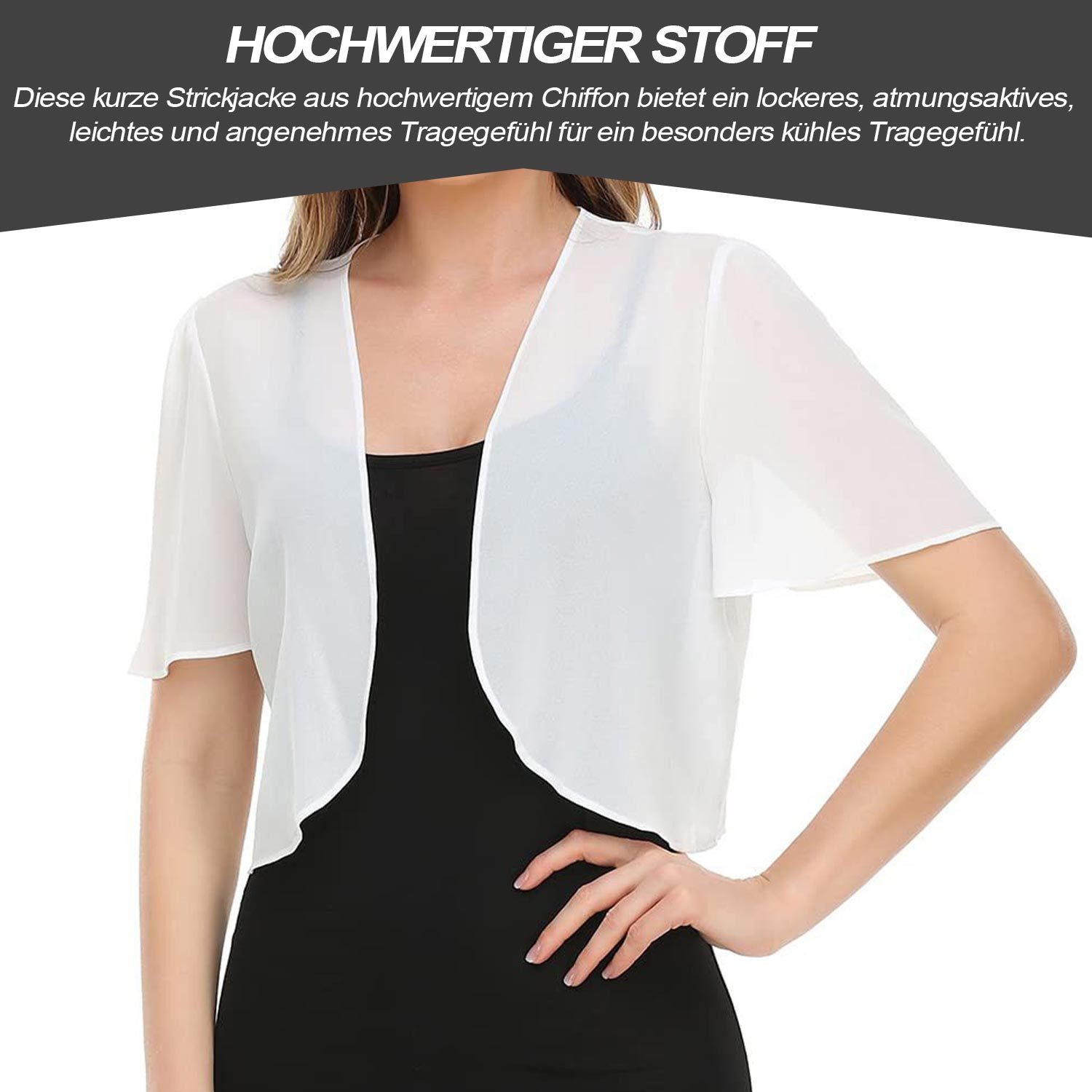Refttenw Poncho Bolero-Strickjacke für Damen,Sommer Cardigan,Schulterzucken für Kleid