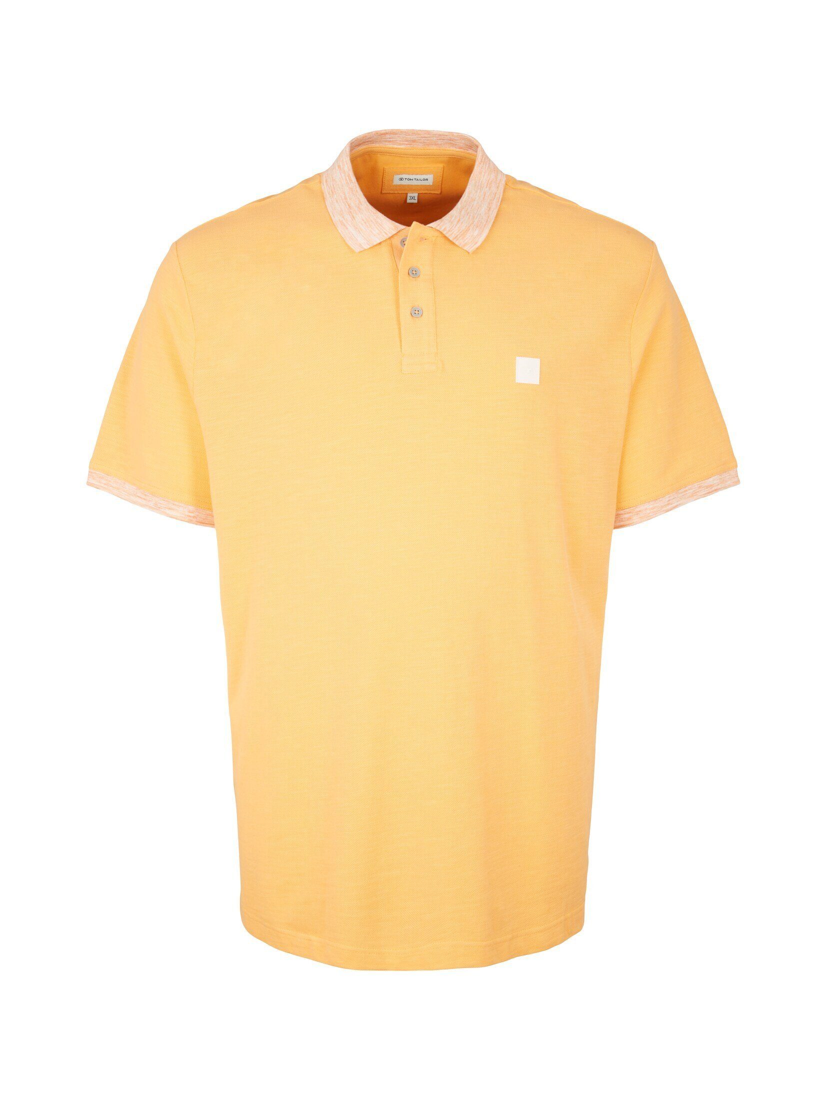 Strukturiertes TAILOR Poloshirt Plus - orange Poloshirt TOM out washed PLUS