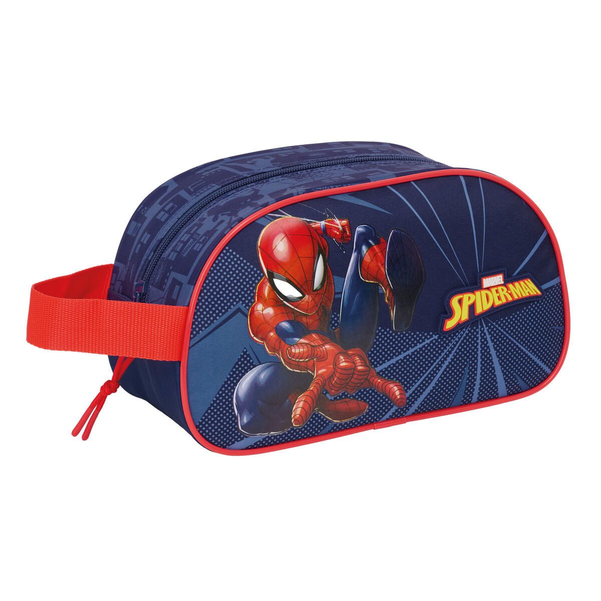 Spiderman Kulturbeutel Kulturbeutel Spider-Man Polyester 26x15x12 cm für Kinder ideal für Rei