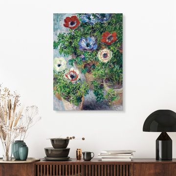 Posterlounge Alu-Dibond-Druck Claude Monet, Anemonen in einer Vase, Wohnzimmer Malerei