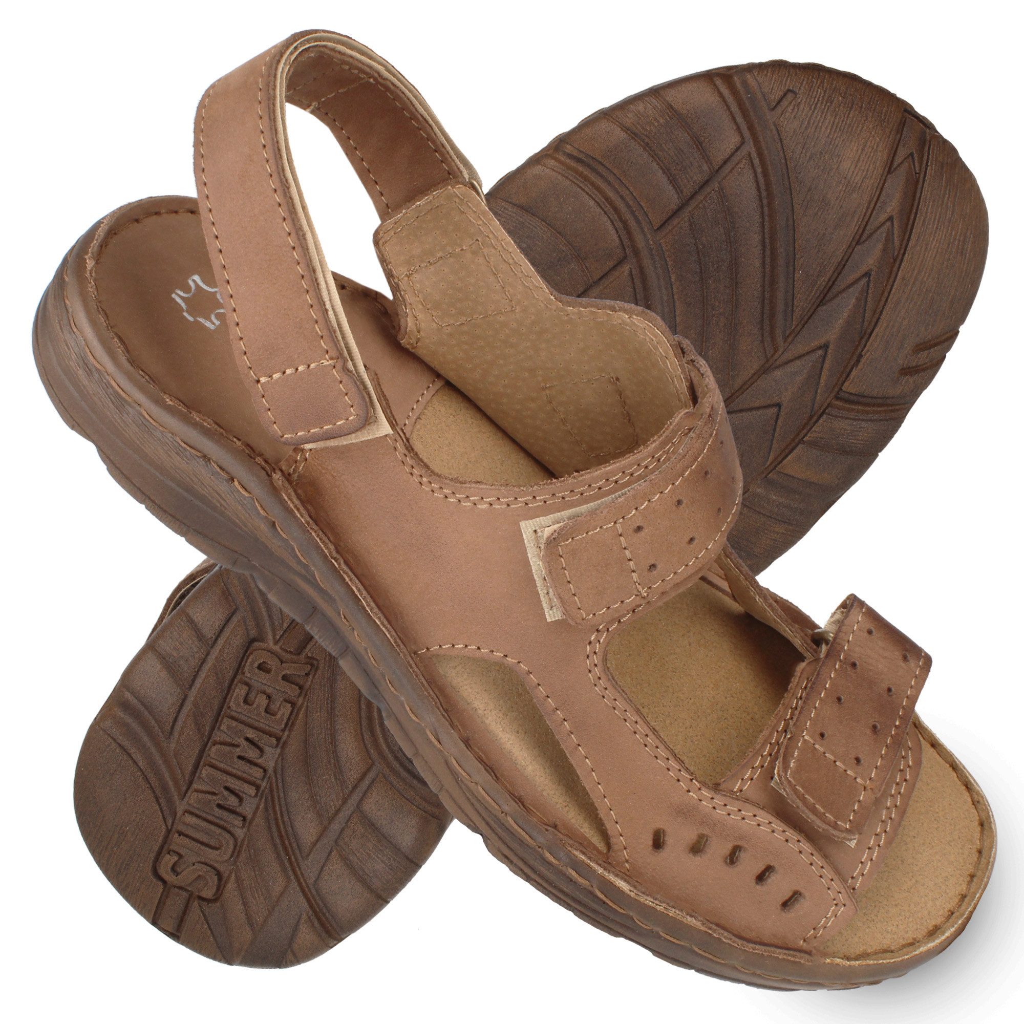 Cloque Alytus Klett-Sandalen aus Leder, Herren günstig online kaufen