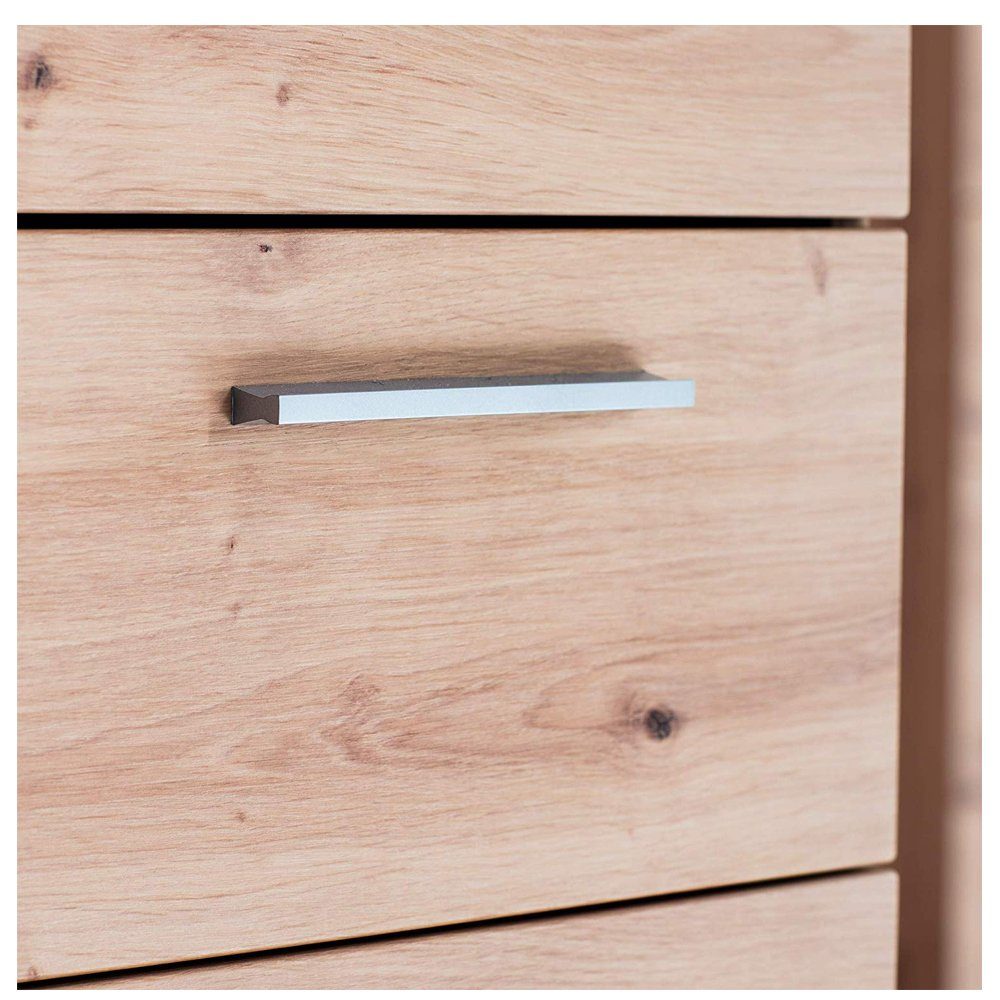 trendteam Hochschrank Badezimmerschrank Schrank Badmöbel Badezimmer Asteiche 73x190x31cm
