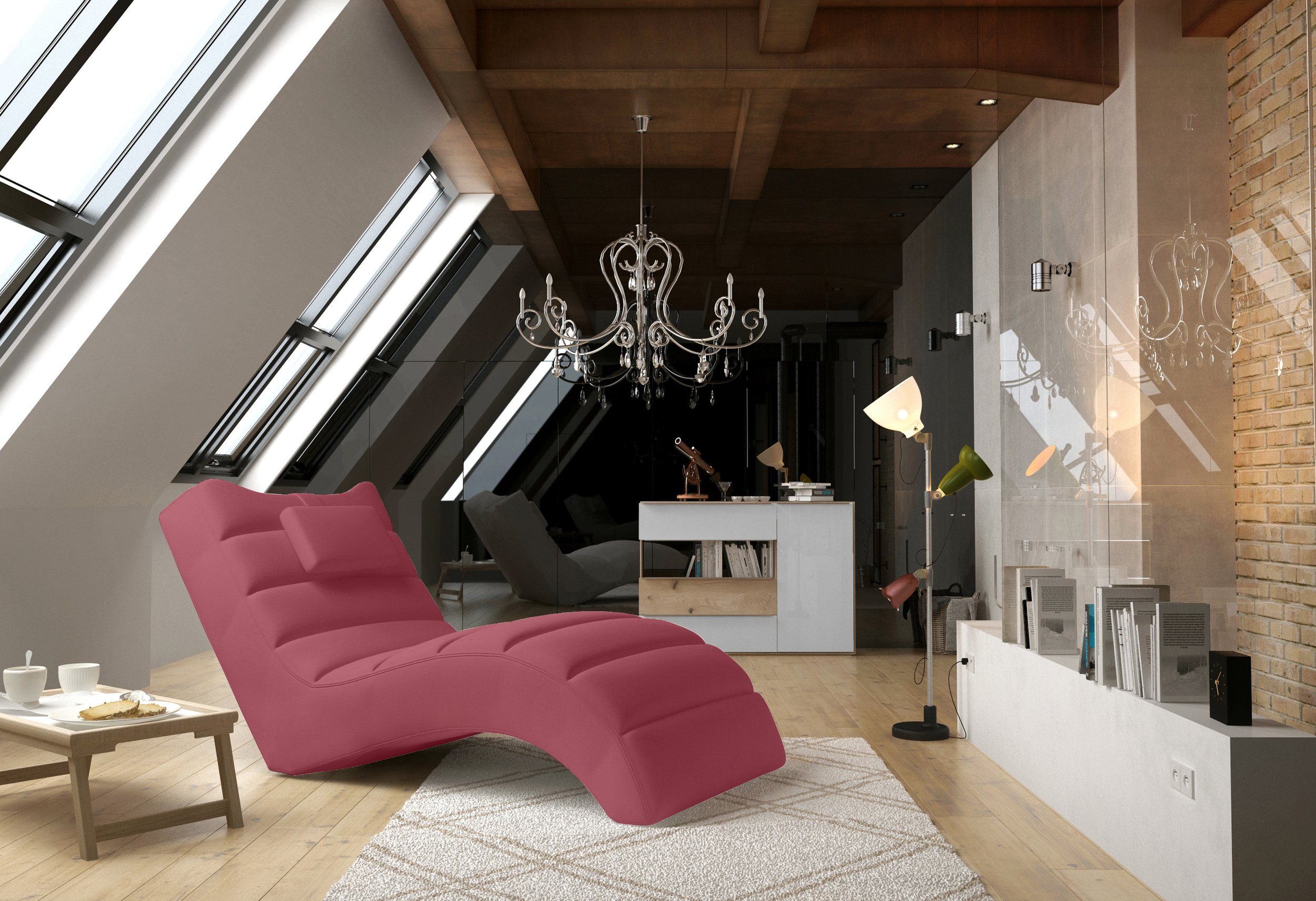 99rooms Relaxliege Hollywood, Relaxliege, Liegesessel, gepolstert, Liegekomfort, frei im Raum stellbar, inklusive Kissen