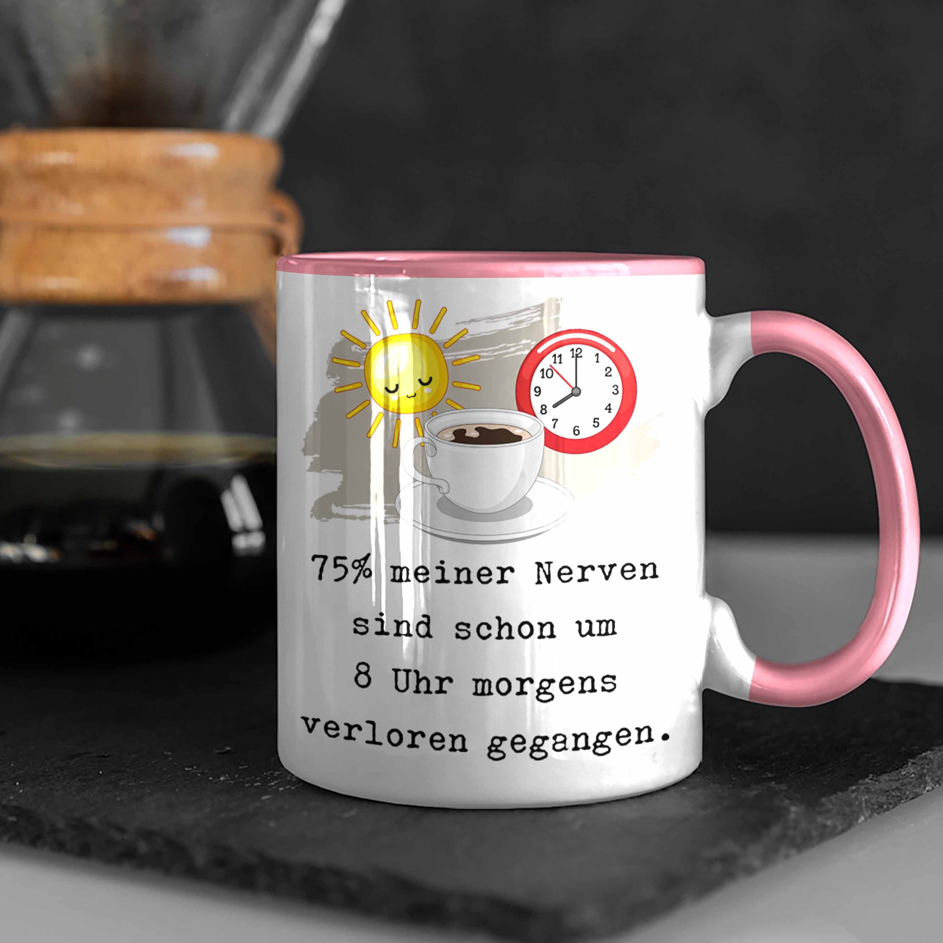 Arbe Geschenkidee Sprüche Tasse Trendation Geschenk Kollegin Genervt Morgenmuffel Tasse Rosa