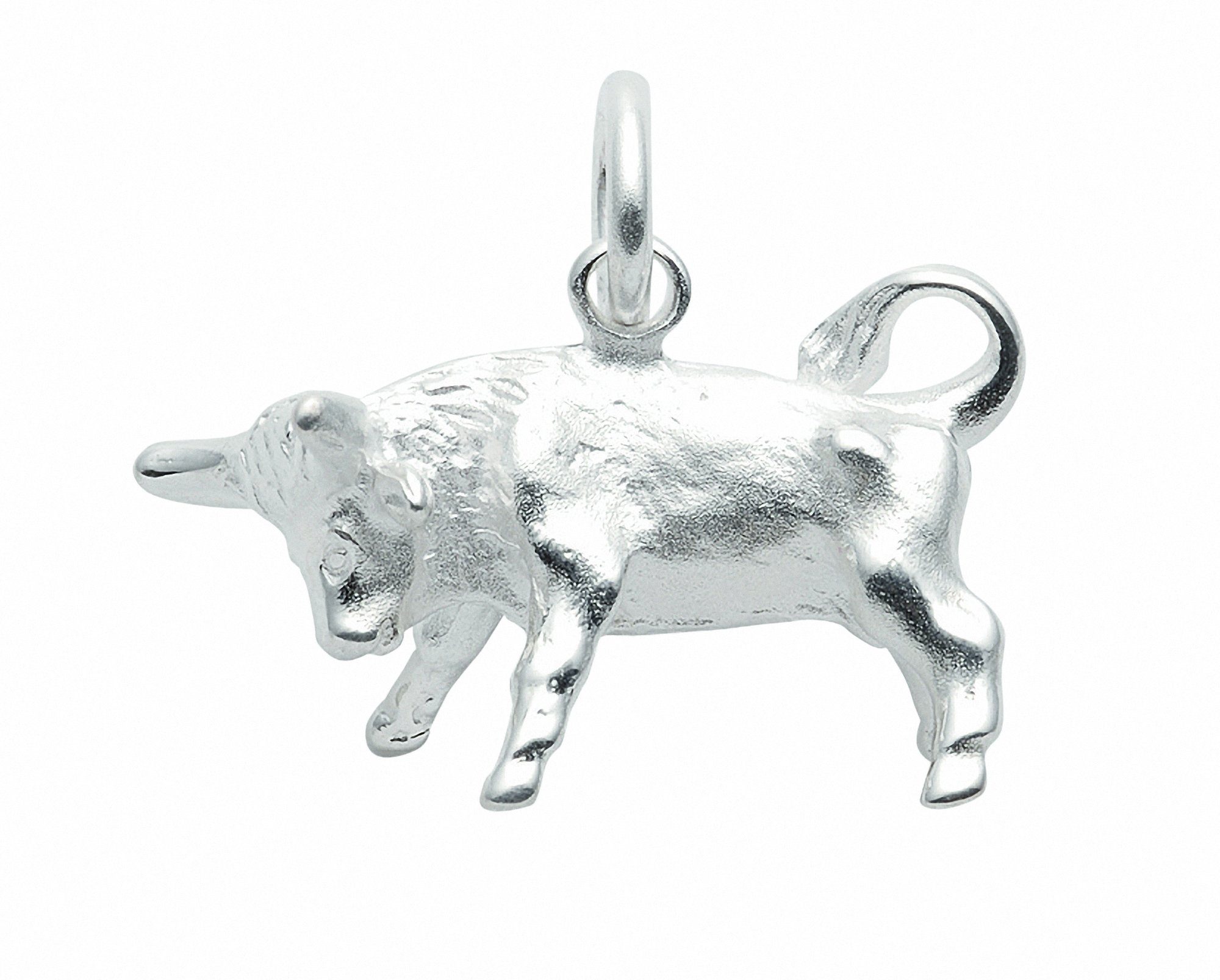 Kette Adelia´s Anhänger Anhänger Set Halskette Sternzeichen 925 Stier, Silber - mit mit Schmuckset