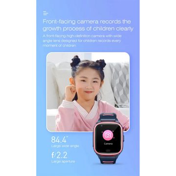 Nanway A80 Kinder Smartwatch (1,4 Zoll), IPS-Bildschirm, 700mAh, HD-Videoanruf, Fitness-Tracker