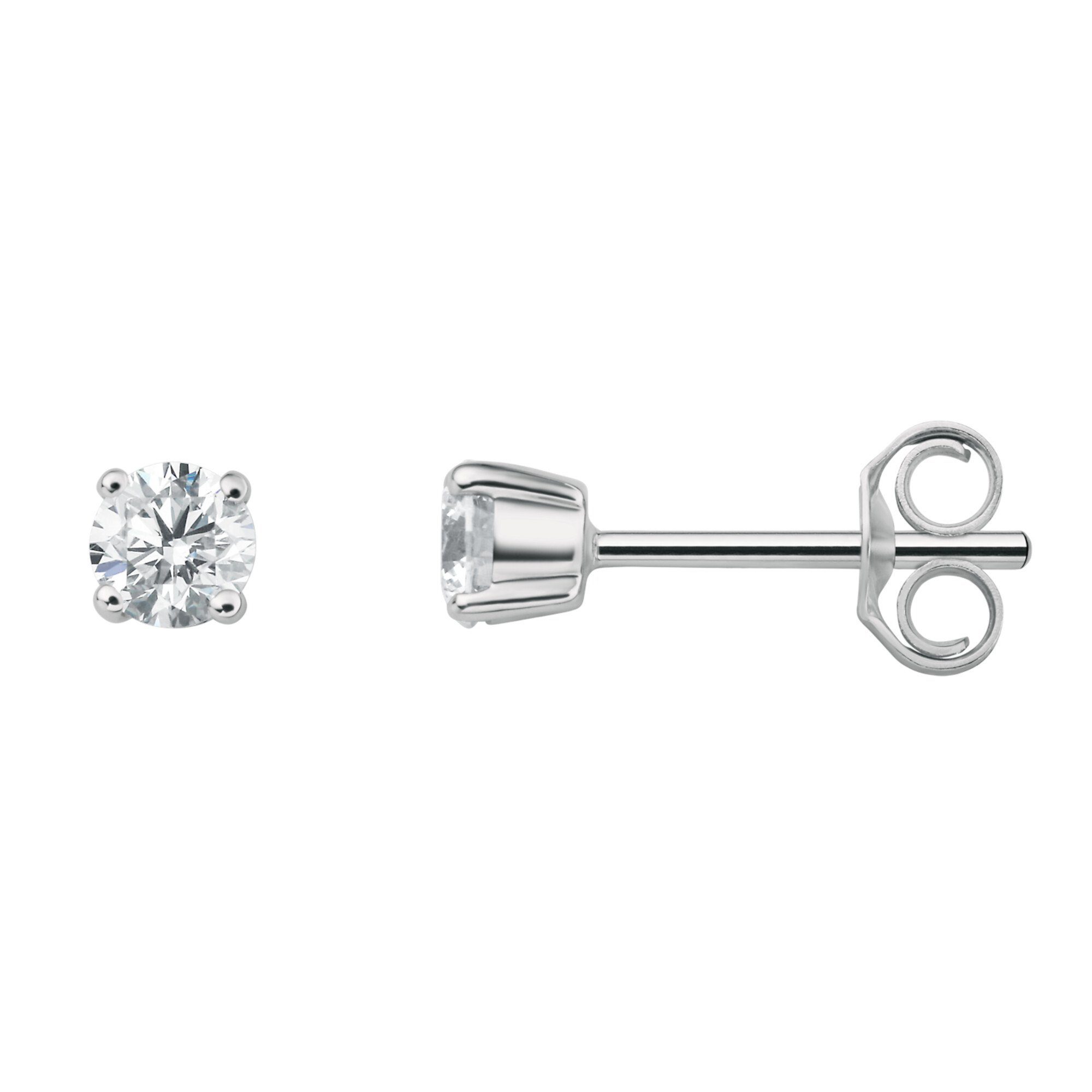 ONE Ohrringe Ohrstecker Diamant aus Platin, Damen ct ELEMENT Platin Paar Schmuck Ohrhänger 950 0.40 Brillant