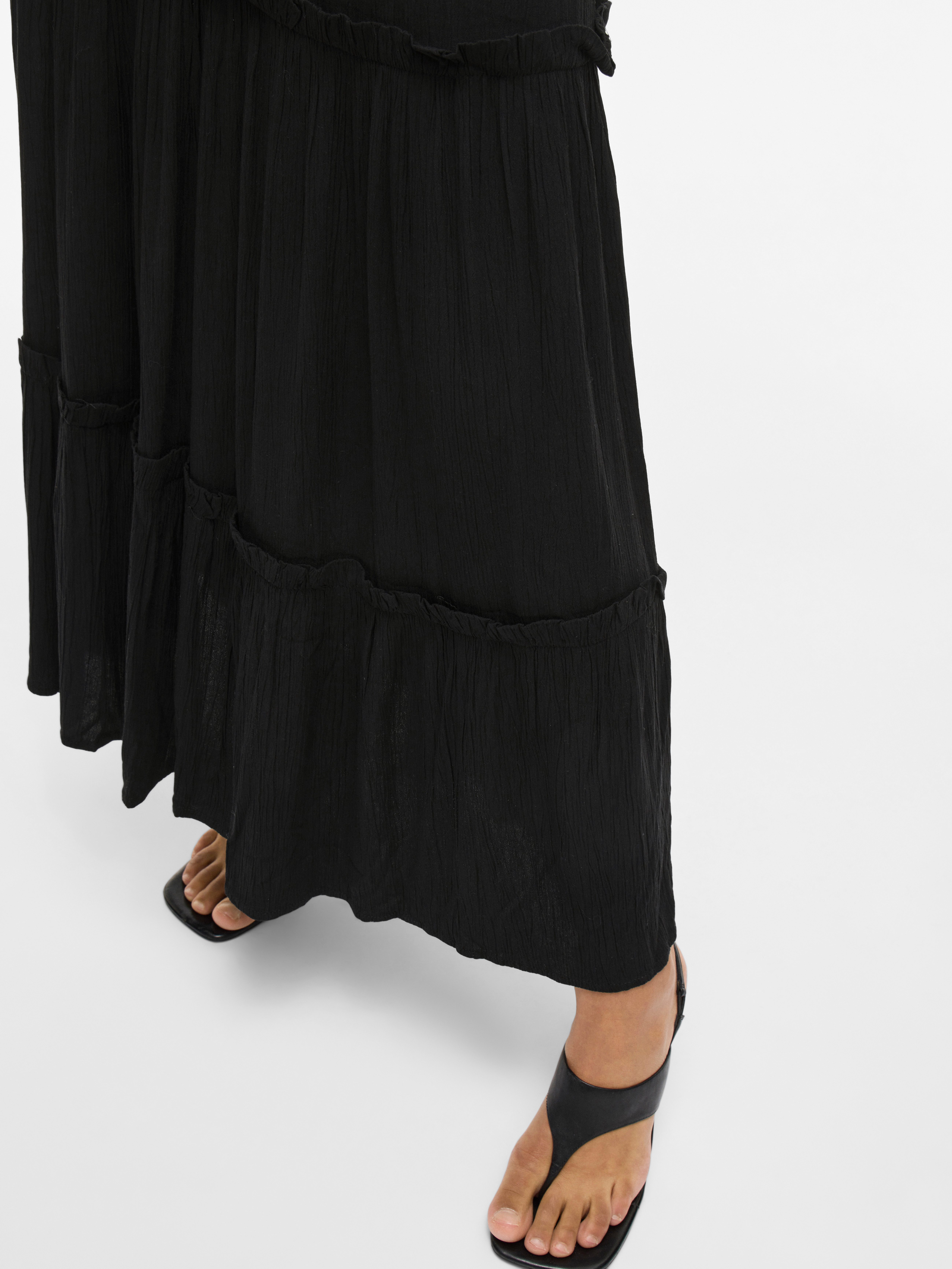 Vila Maxirock VIMESA HW MAXI SKIRT - NOOS mit Rüschen