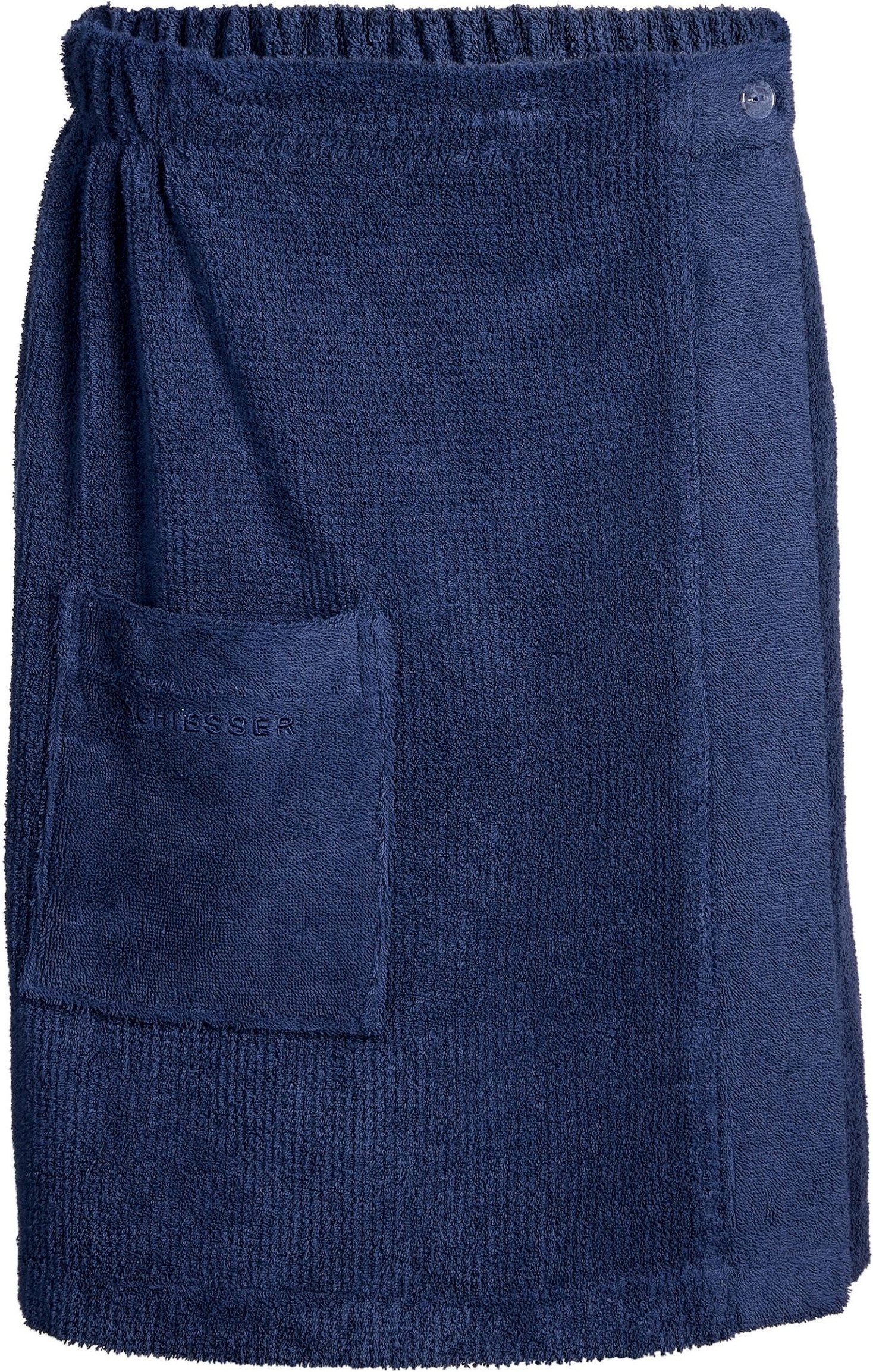 Schiesser Sarong Saunakilt Turin für Herren in angesagter Reiskornoptik, Frottier, Knöpfe