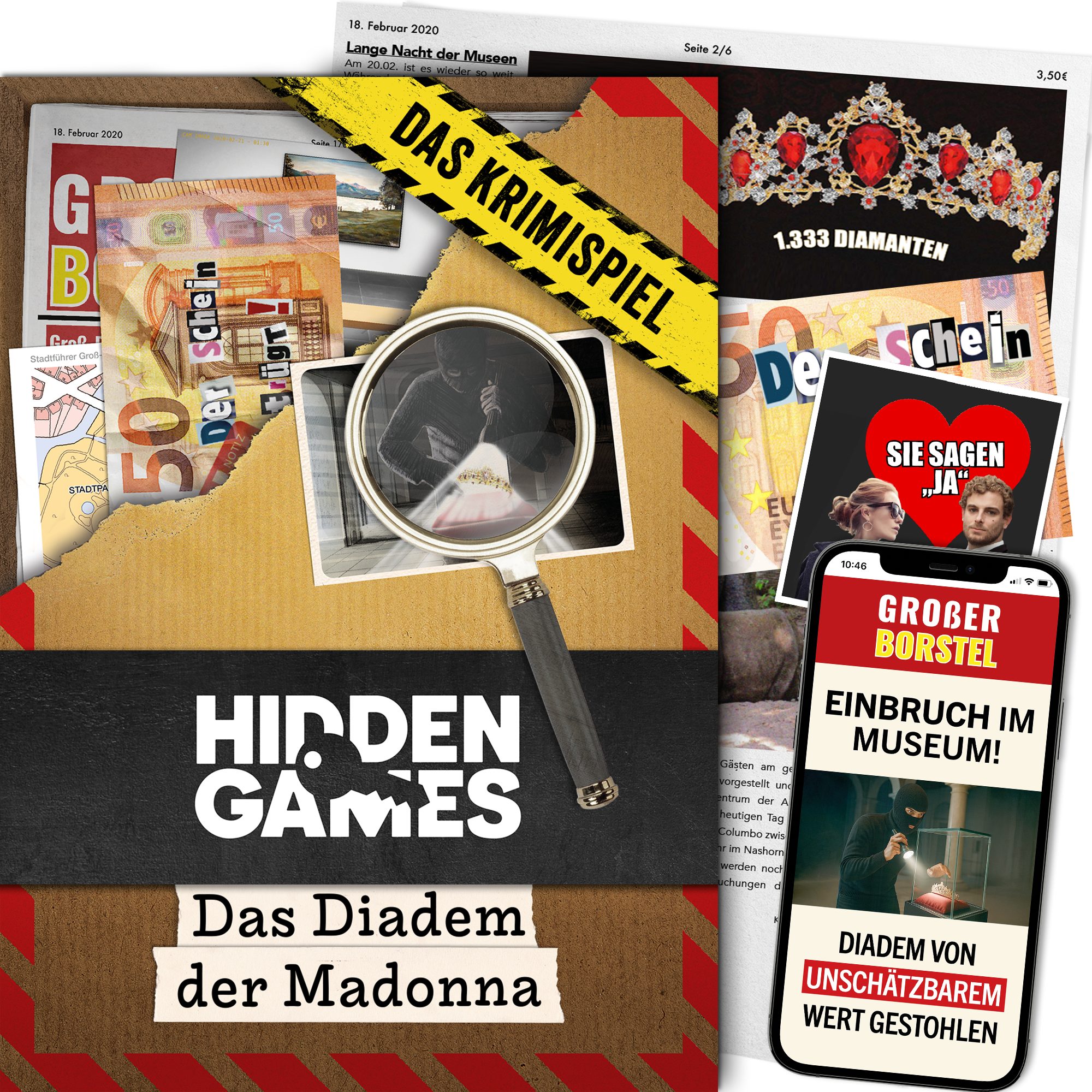 Hidden Games Tatort Spiel Das Diadem der Madonna, Krimispiel, Made in Germany
