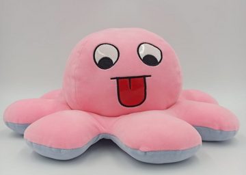 soma Kuscheltier Oktopus XXL 40cm Kuscheltier hellblau rosa Emoji (1-St), Super weicher Plüsch Stofftier Kuscheltier für Kinder zum spielen