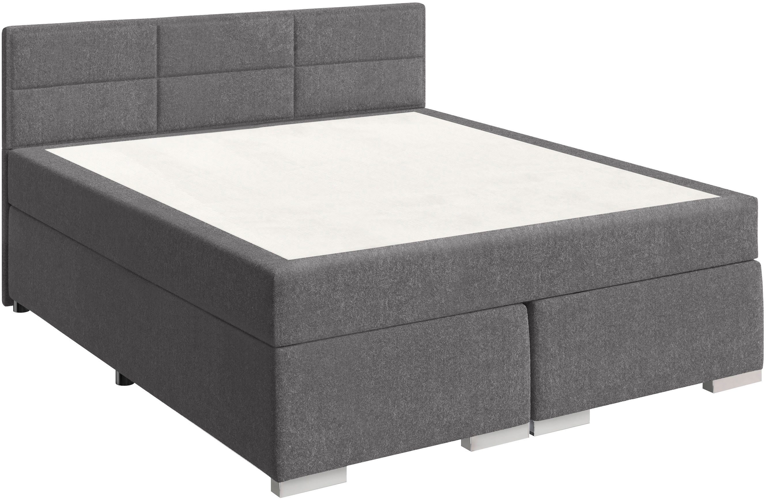 FORTE Boxspringbett ONE erhältlich in den Breiten 140cm, 160cm & 180cm (Bezugsstoff ist tierfreundlich und pflegeleicht)
