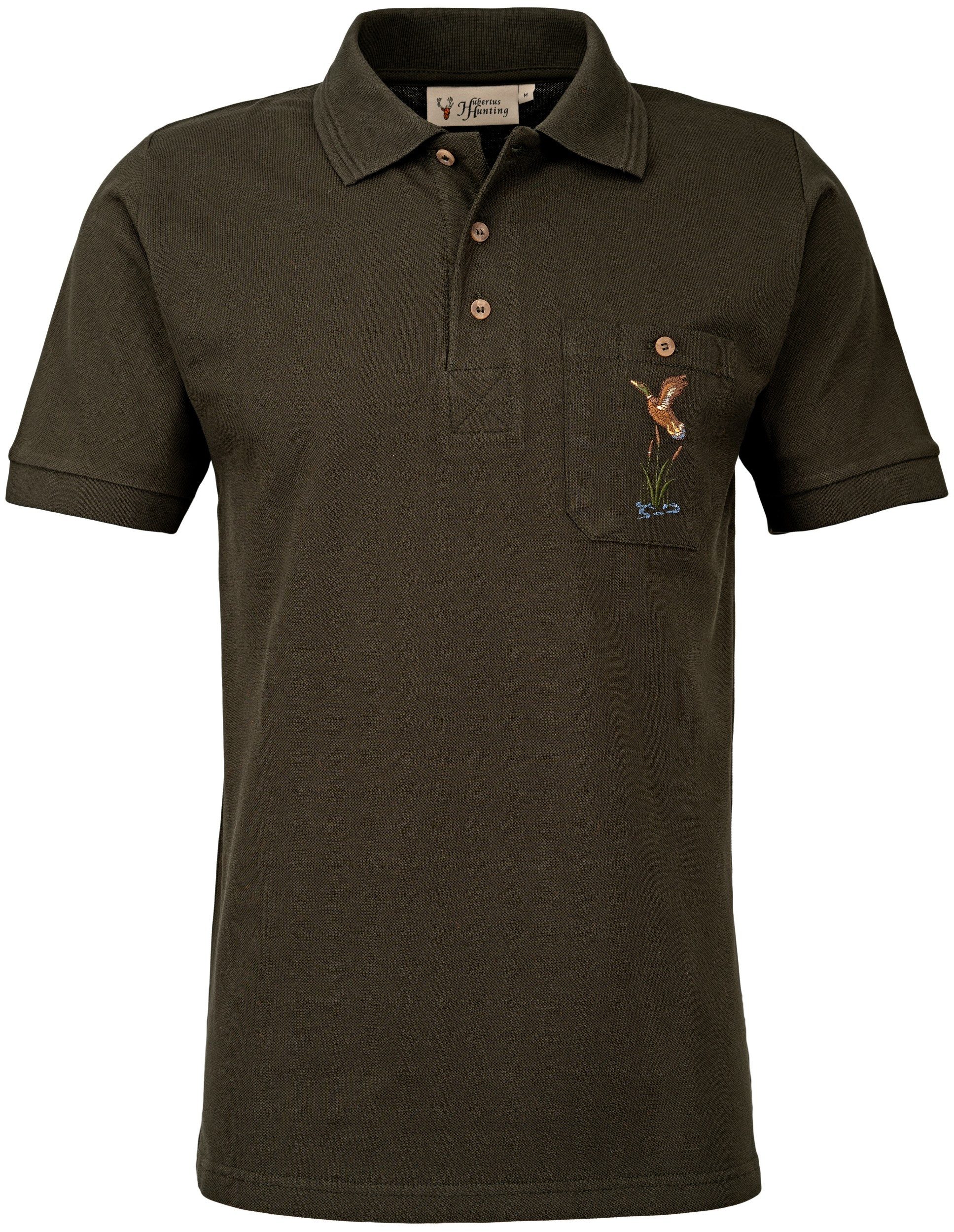 Hubertus® Hunting Poloshirt Polo-Shirt mit Motiv günstig online kaufen