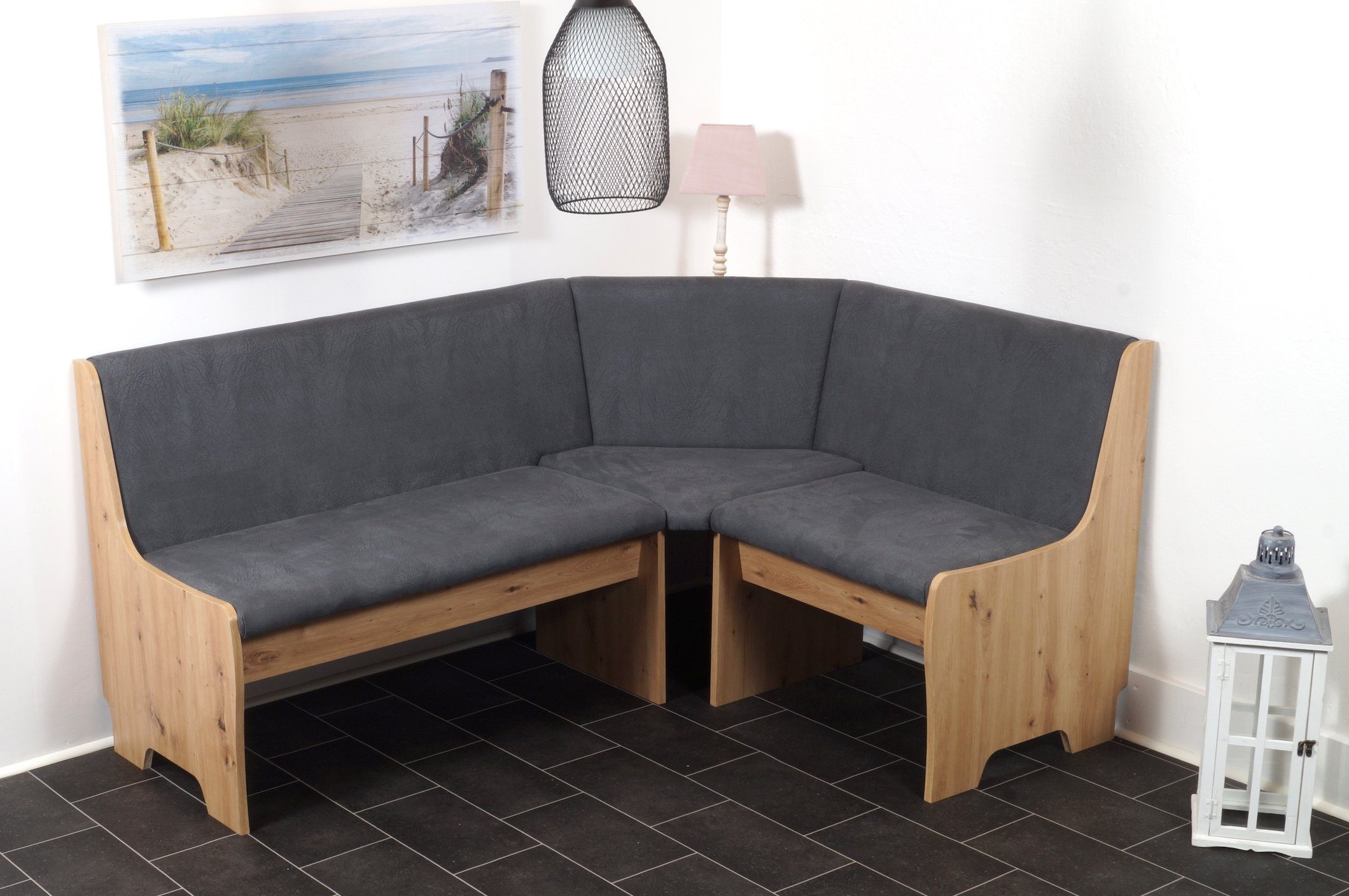 Stolebaenk Eckbankgruppe Bremen PENITI, (Eckbank Set, 1xEckbank, 1xTisch, 2x Stuhl), Bezug mit 48.000 Scheuertouren
