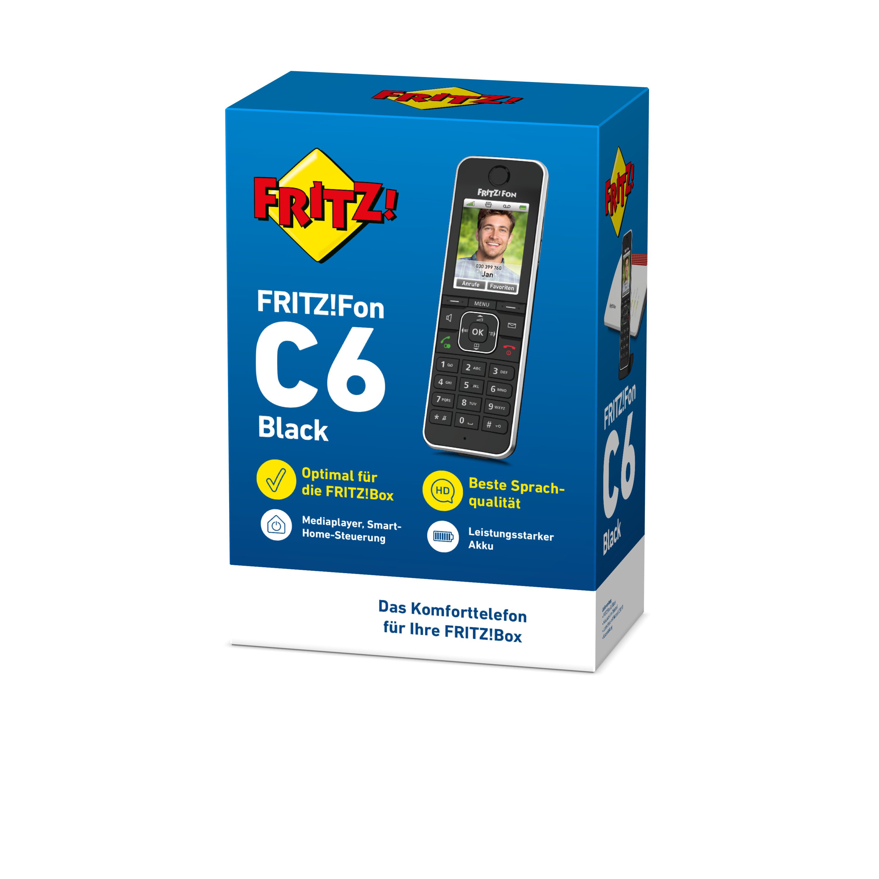 Fritz! FRITZ!Fon C6 schwarz Schnurloses DECT-Telefon