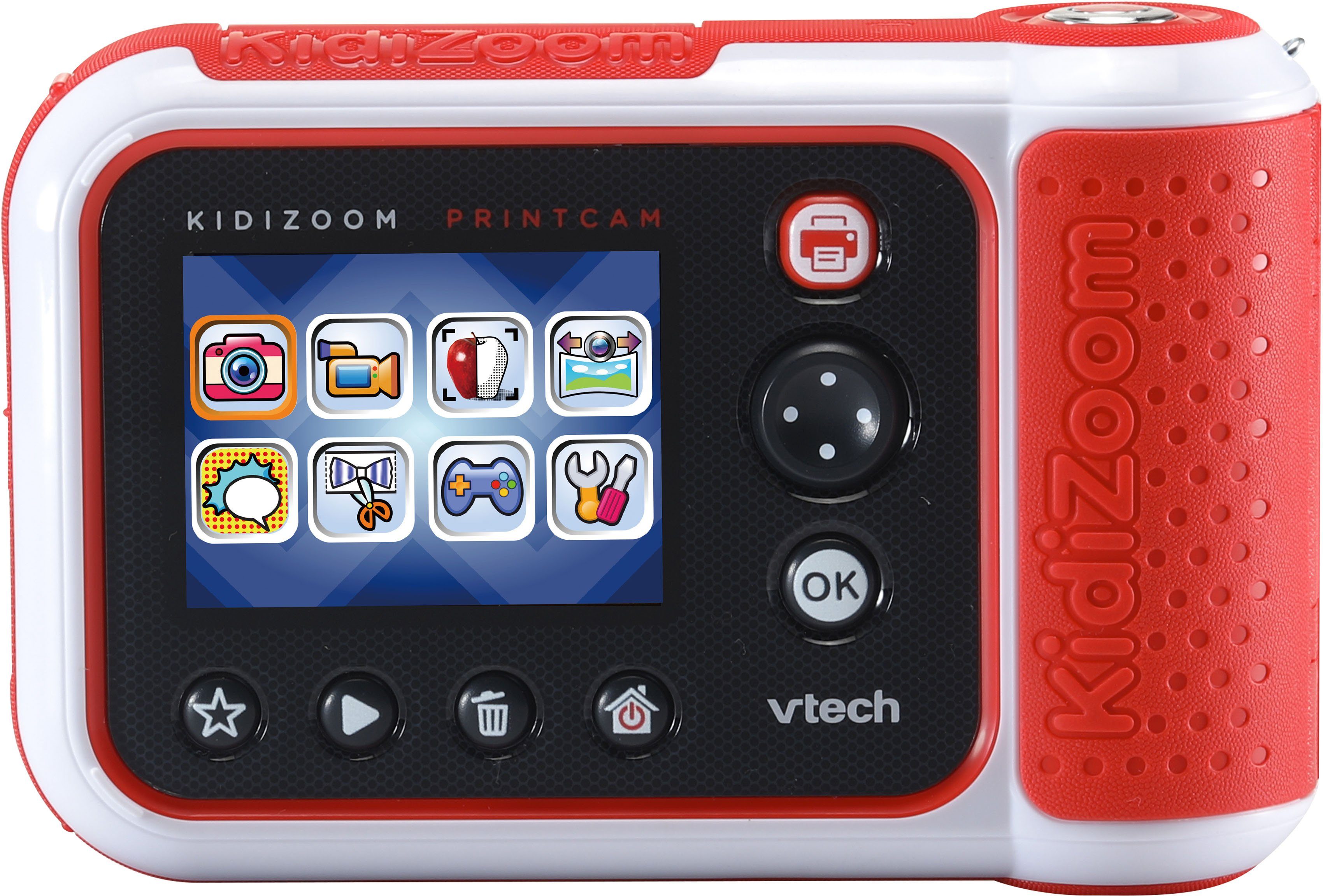 5 MP, Kinderkamera mit Cam, Print (5 Vtech® Thermodrucker) MP, rot KidiZoom eingebautem