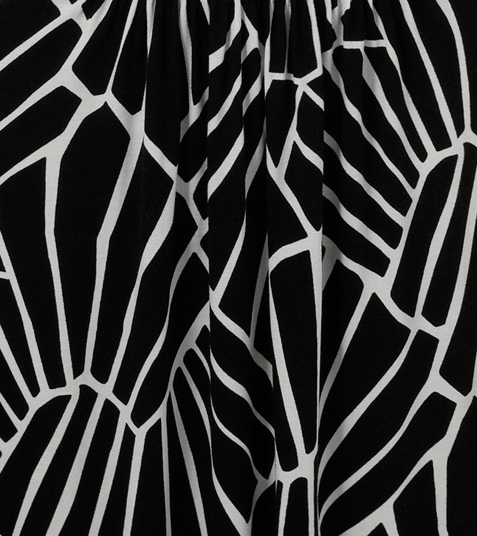 Aniston SELECTED Jerseykleid im grafischen Musterdessin und gerafftem Taillenbund