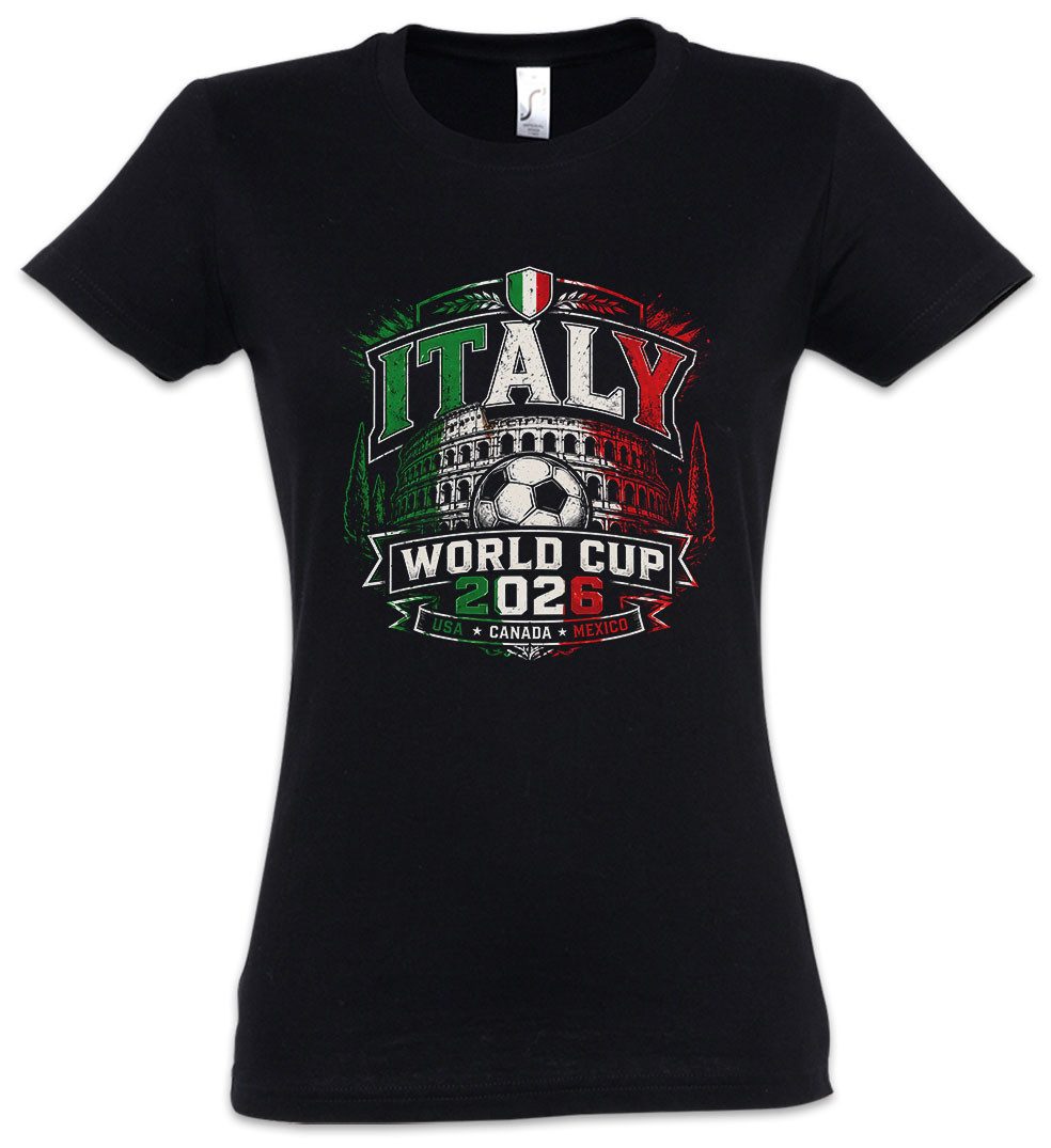 Urban Backwoods Print-Shirt Team Italy 1 Damen T-Shirt Italien Italia Azzurri Roma Tricolore (1-tlg) Colosseo Forza Mediterraneo Vespa